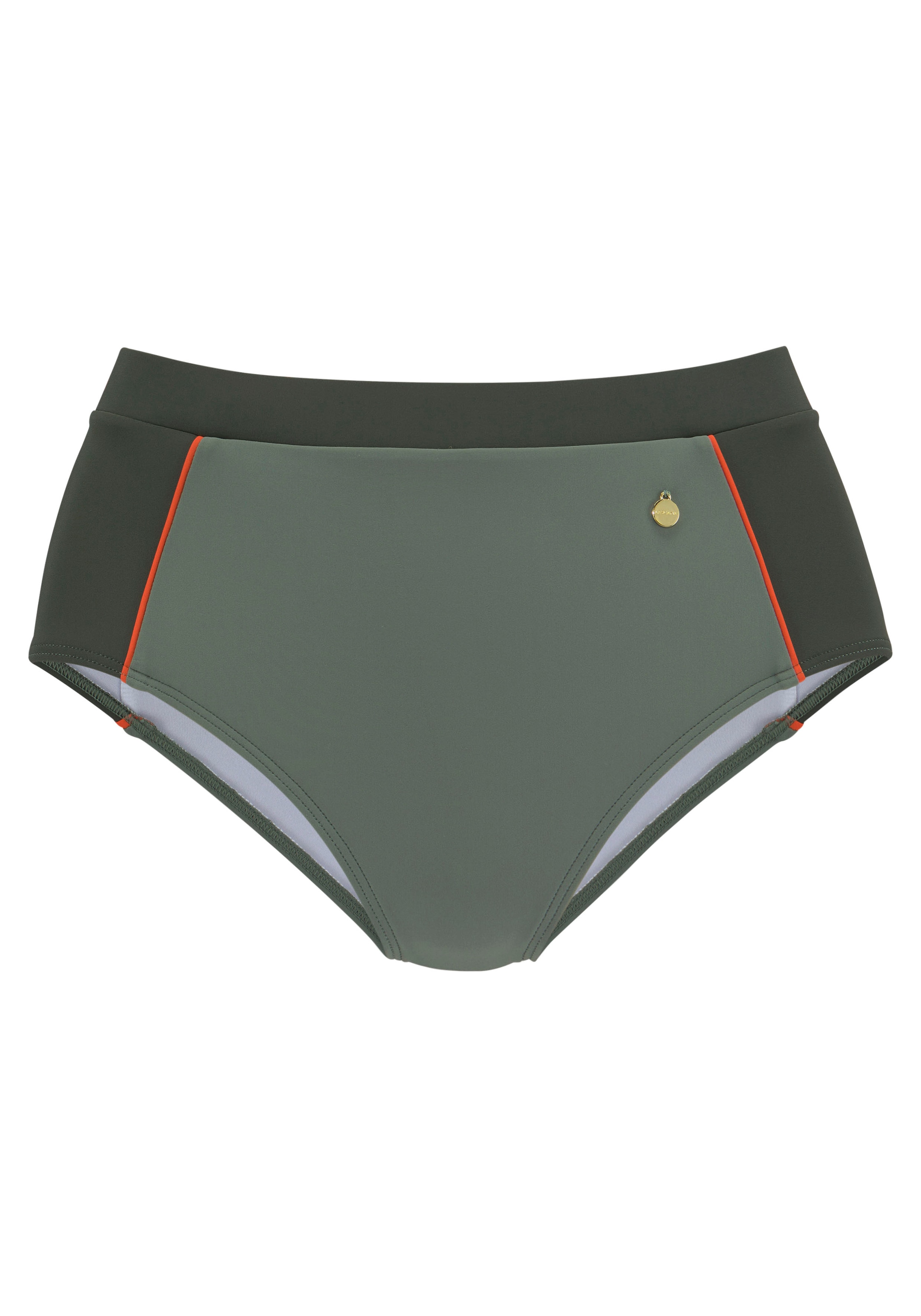 LASCANA Pantalon de bikini taille haute »Yuna« mit kontrastfarbenen Einsätzen