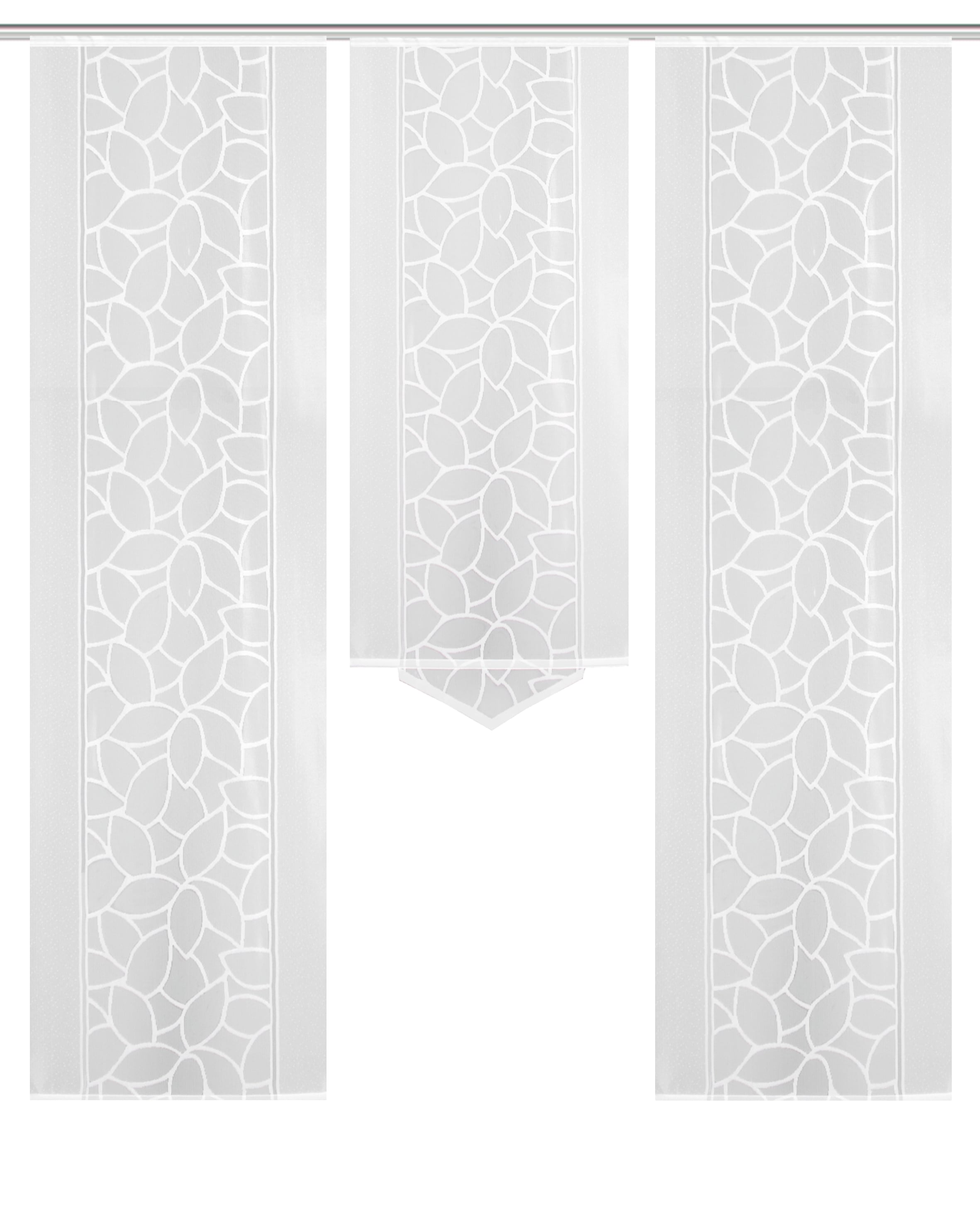 HOME WOHNIDEEN Schiebegardine »JENNA« Klettband 3 Stk. tlg. Schiebevorhang Jacquard Set