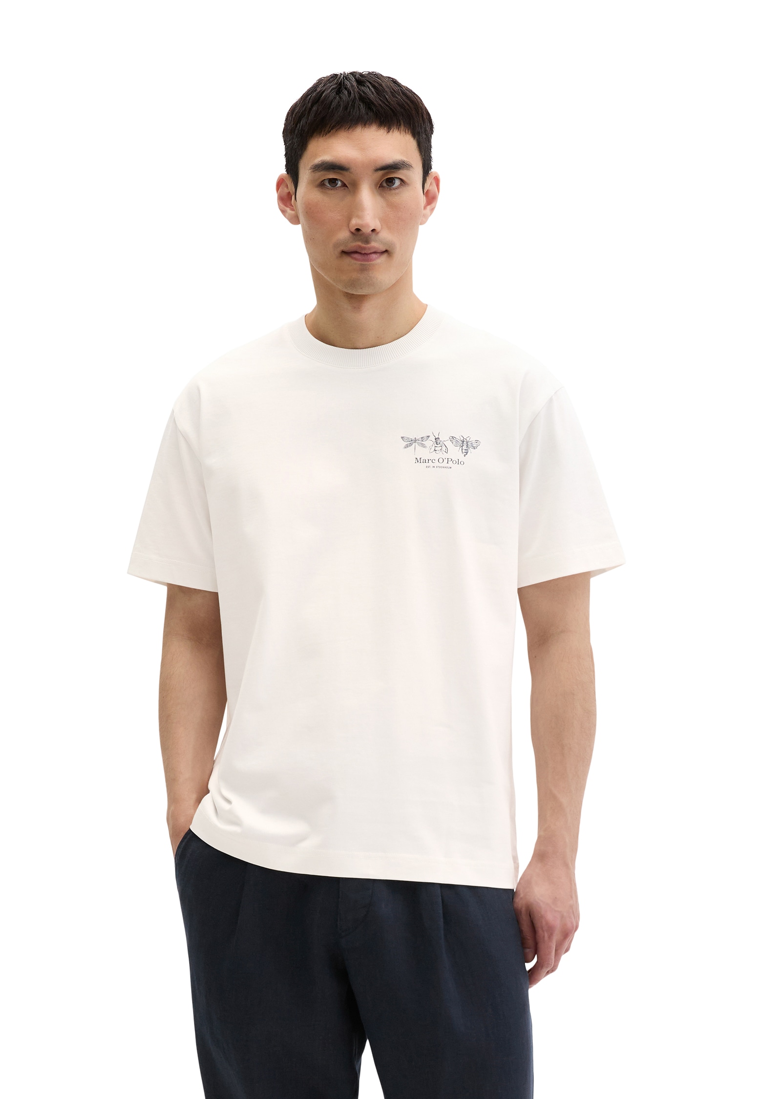 Marc O'Polo T-shirt coupe ample avec impression dans le dos