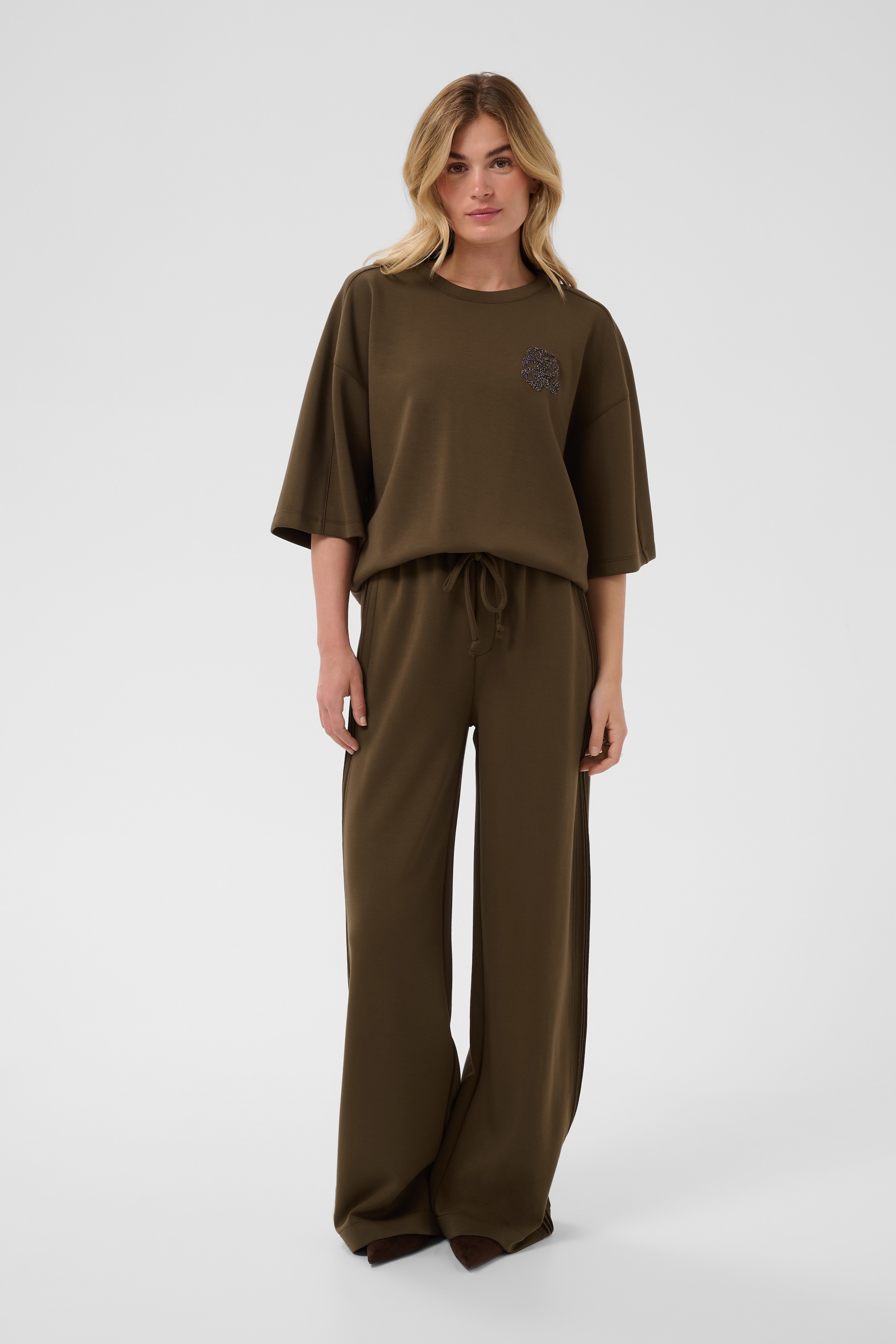 Saint Tropez Loungehose »TheoSZ Pant«  Materialmix, Loose fit