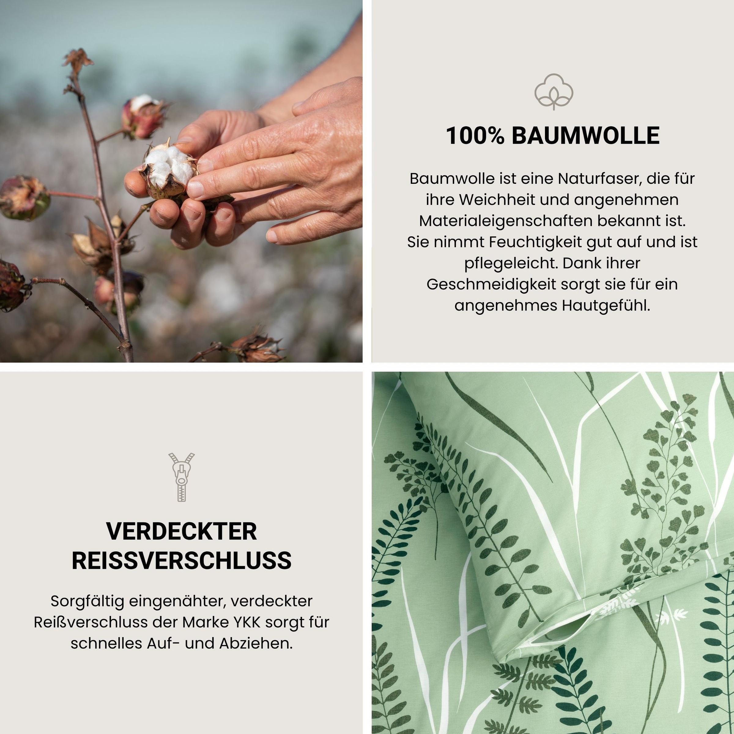 Schiesser Bettwäsche »Annic aus weicher Baumwolle in floralem Dessin« 2 Stk. OEKO-TEX® MADE IN GREEN