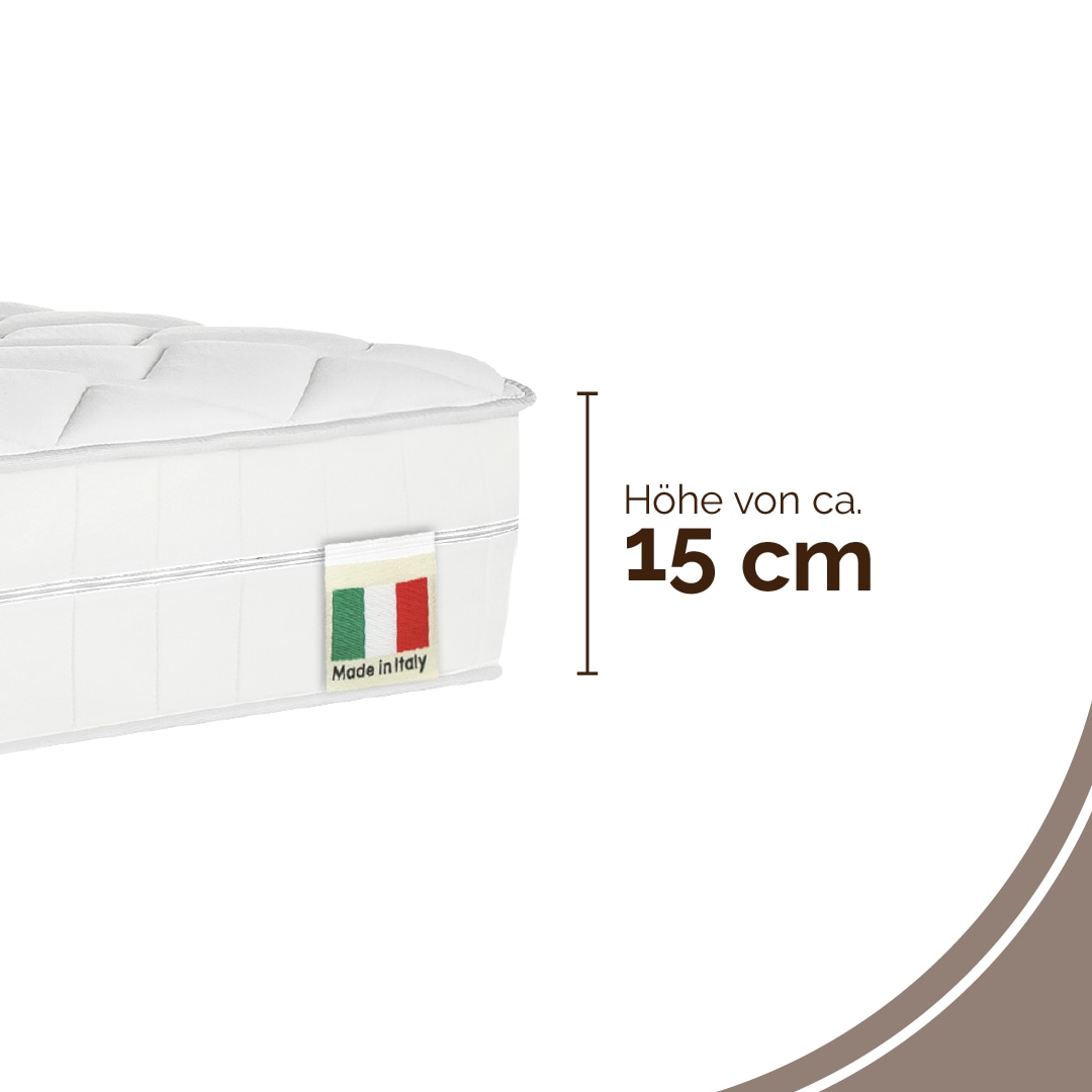 DI QUATTRO Komfortschaummatratze »Matratze Airy Form 15, Matratze in verschiedenen Grössen erhältlich« 15 cm hoch Raumgewicht: 28 kg/m³ 1 Stk. tlg. Die Matratze, die atmet. Besonders atmungsaktiver Kern. Top bewertet.