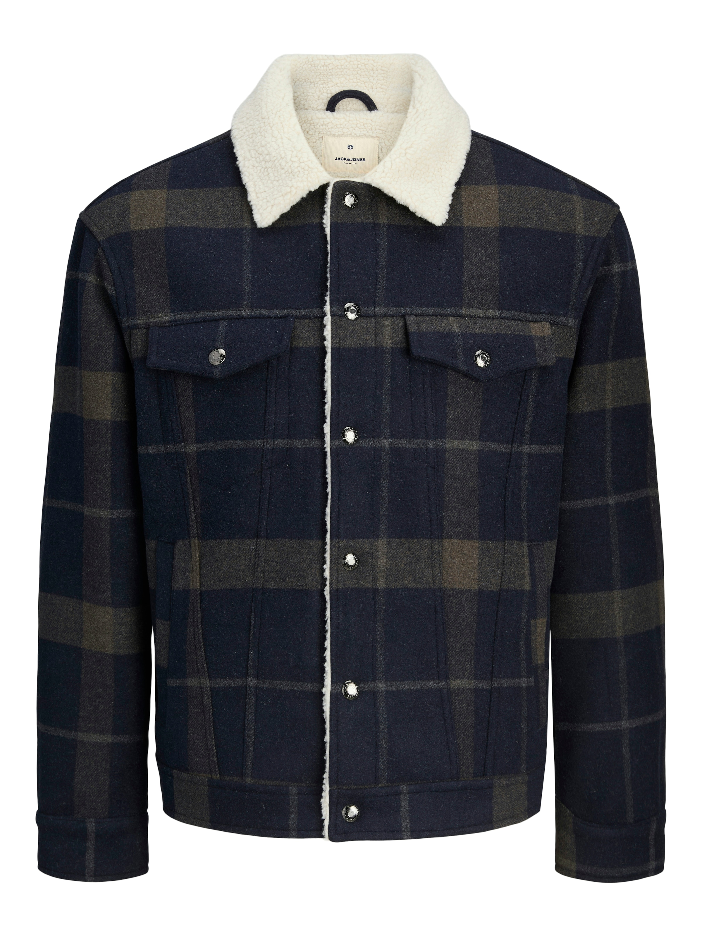 Jack & Jones Veste en laine »JPRBLUTEXAS WOOL BLEND TRUCKER JACKET SN« ohne Kapuze