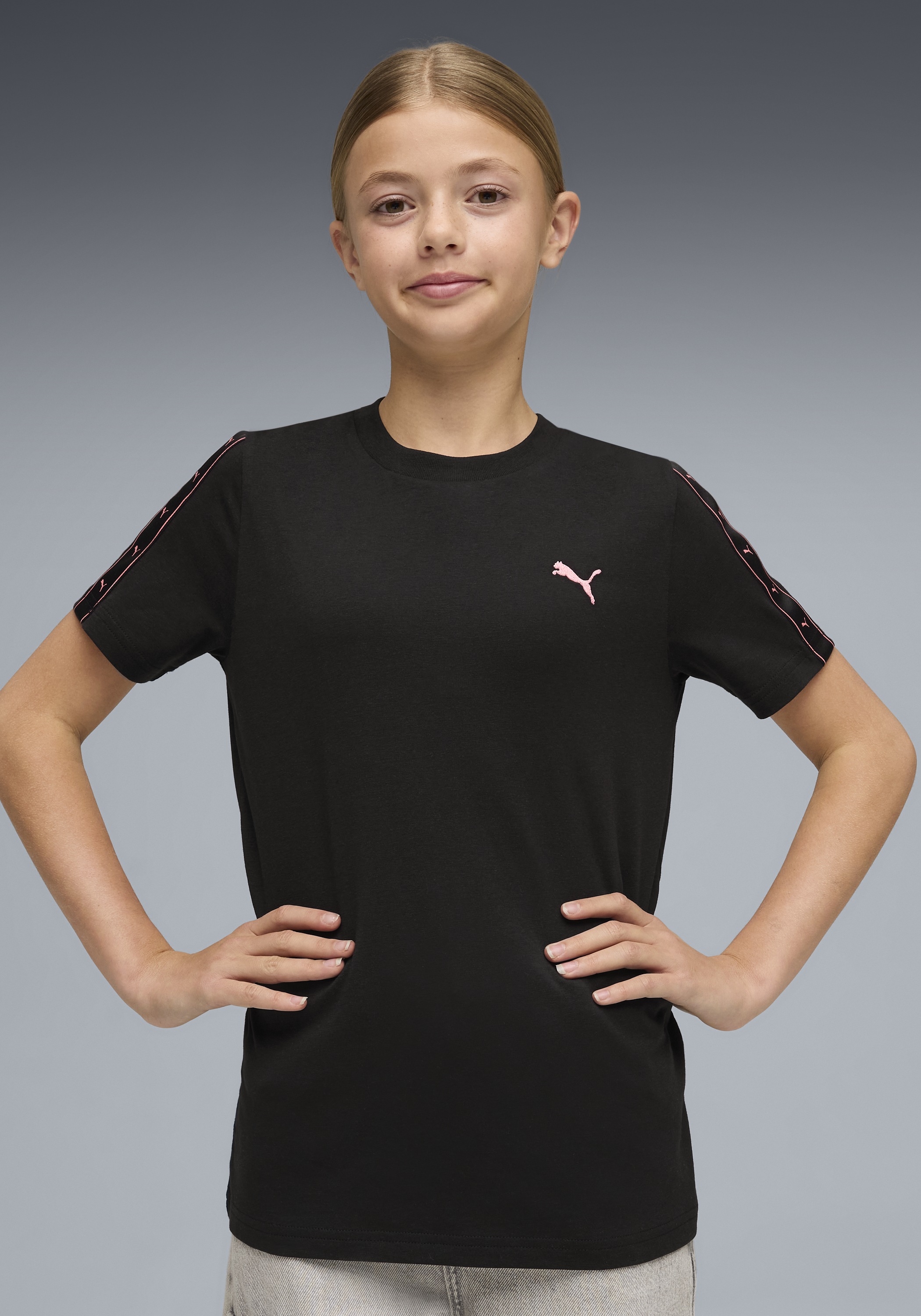PUMA T-shirt »ESS TAPE TEE G« Regular Fit, Kurzarm, für vielseitige Aktivitäten, aus Baumwolle