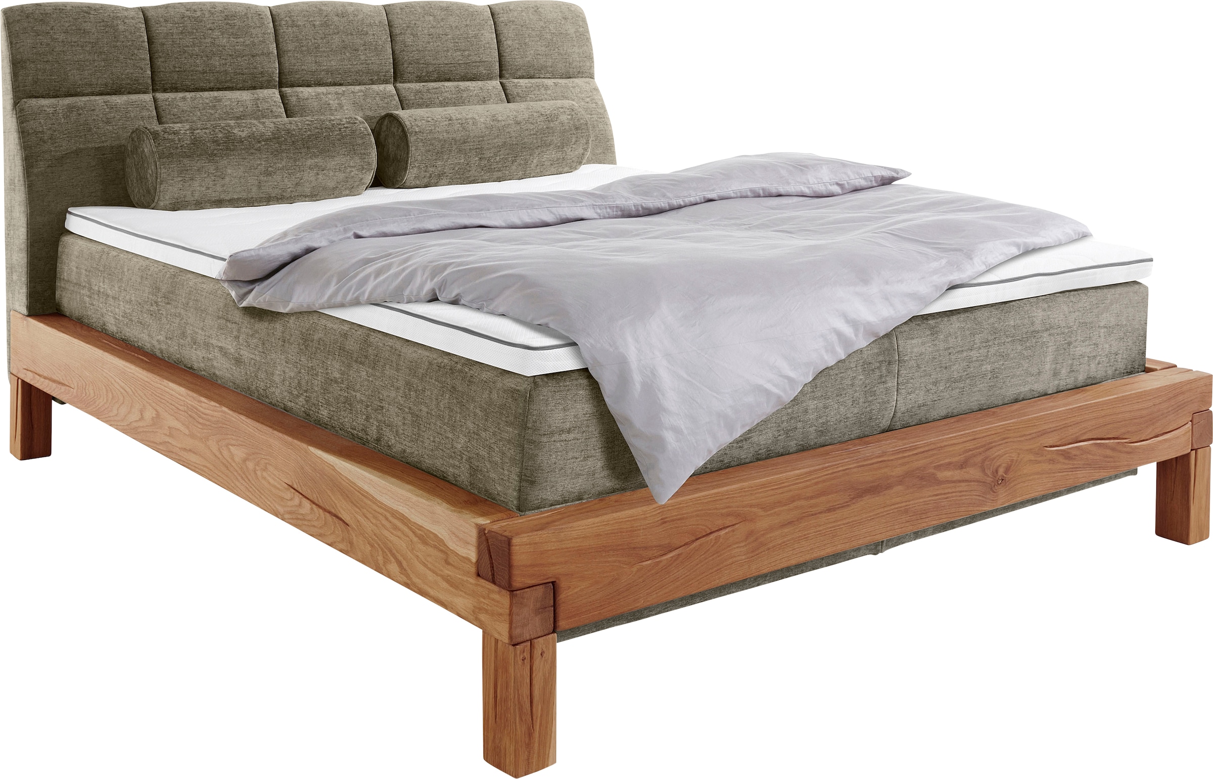 Home affaire Lit boxspring »Villads« Liegefläche: 160/200 cm aus Balkeneiche, Inside-Boxspring-Unterbau