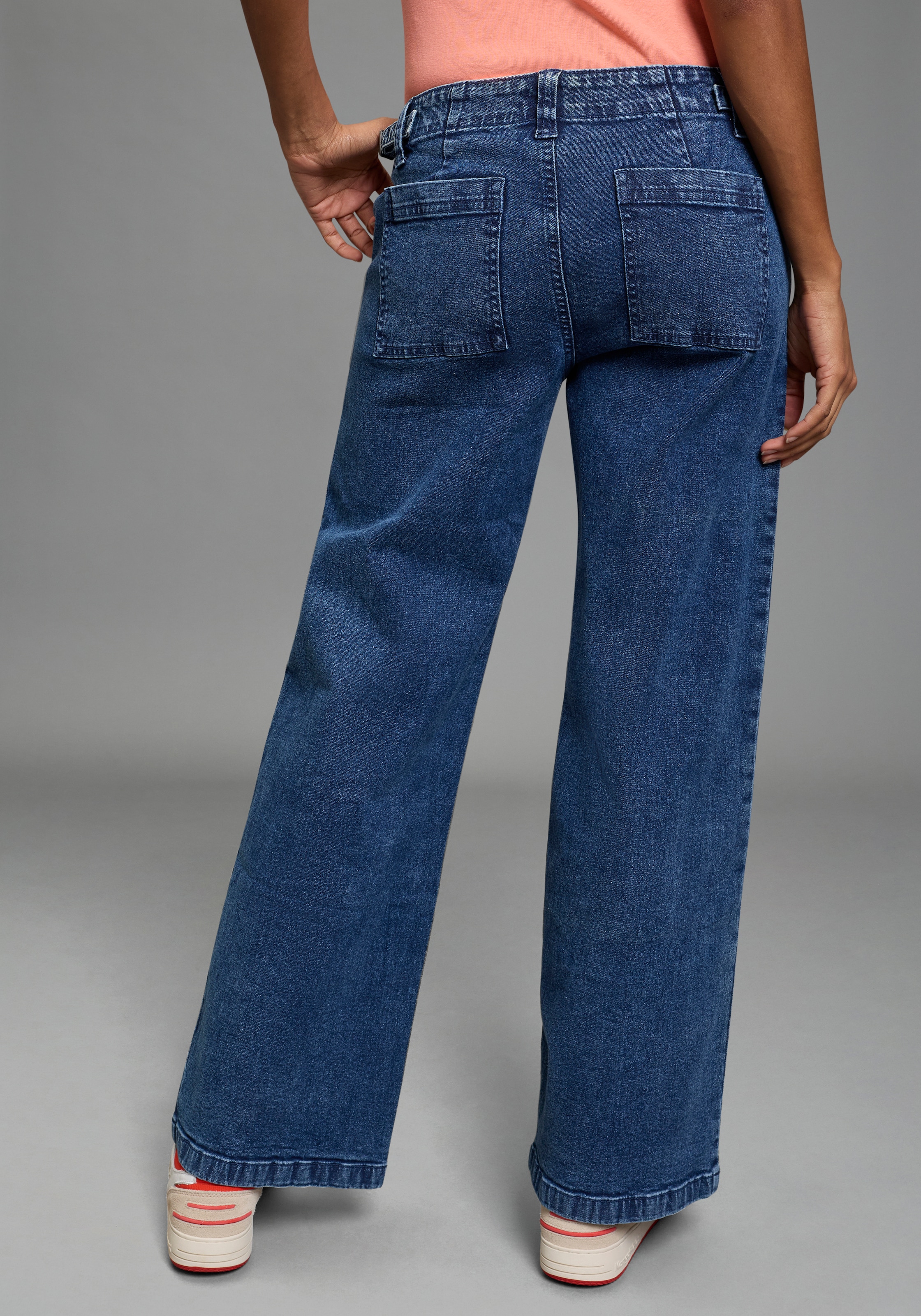 Arizona Jeans large weite Beinweite, normale Leibhöhe, bequeme Passform