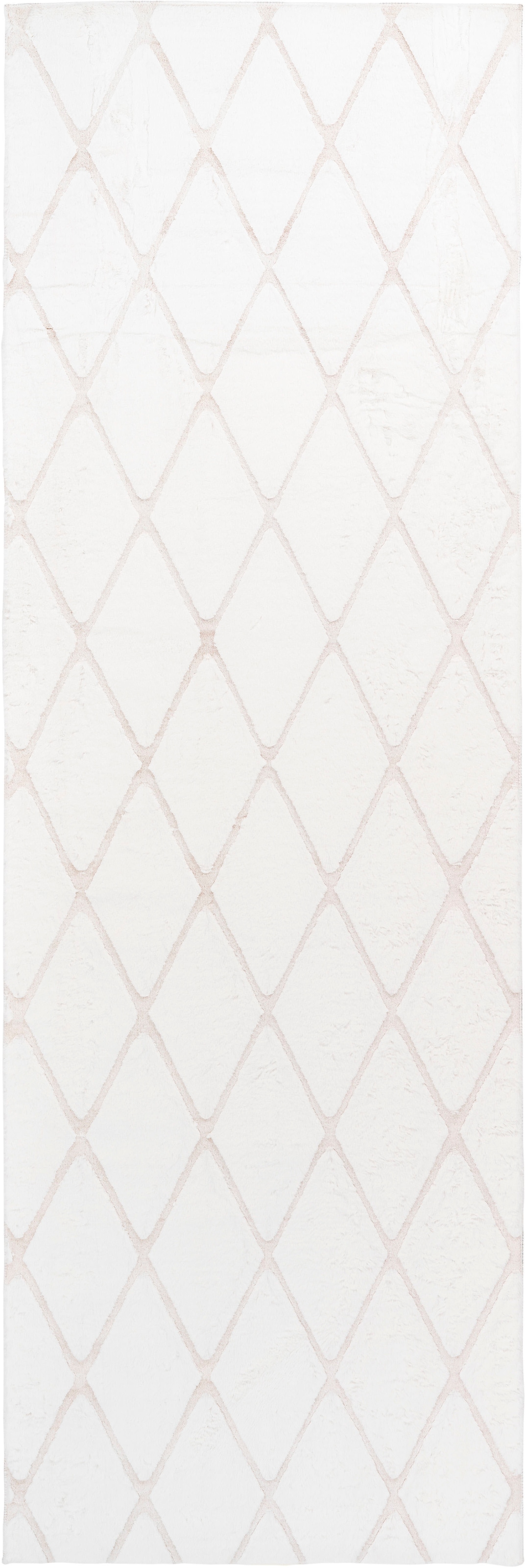 my home Chemin de table »Tilana« Rectangulaire 20 mm Höhe besonders weich durch Mikrofaser, Rauten-Design