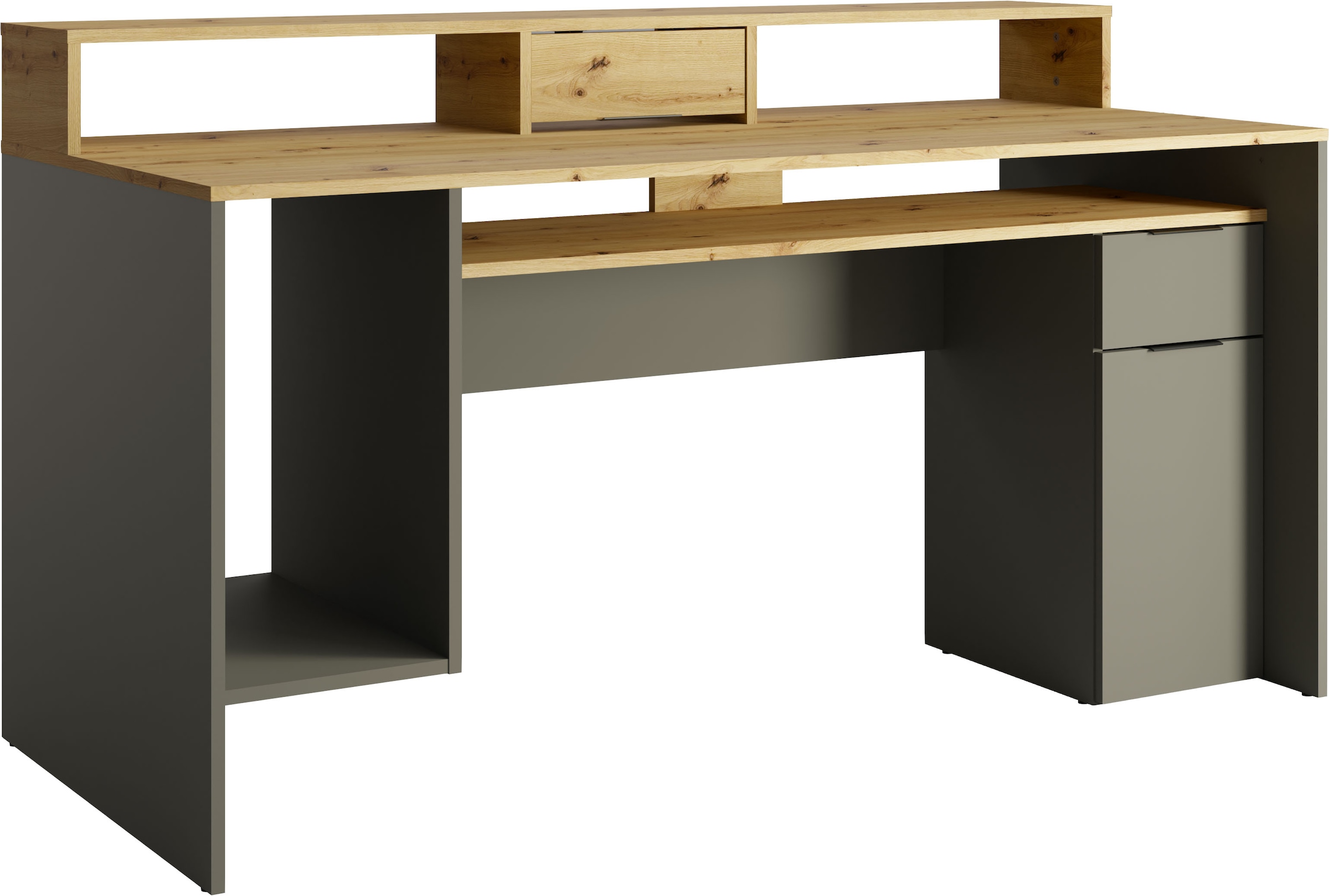 Home affaire Schreibtisch »Peoria« Gamingtisch mit Schublade und Monitoraufsatz, Breiten 160 x 70 cm