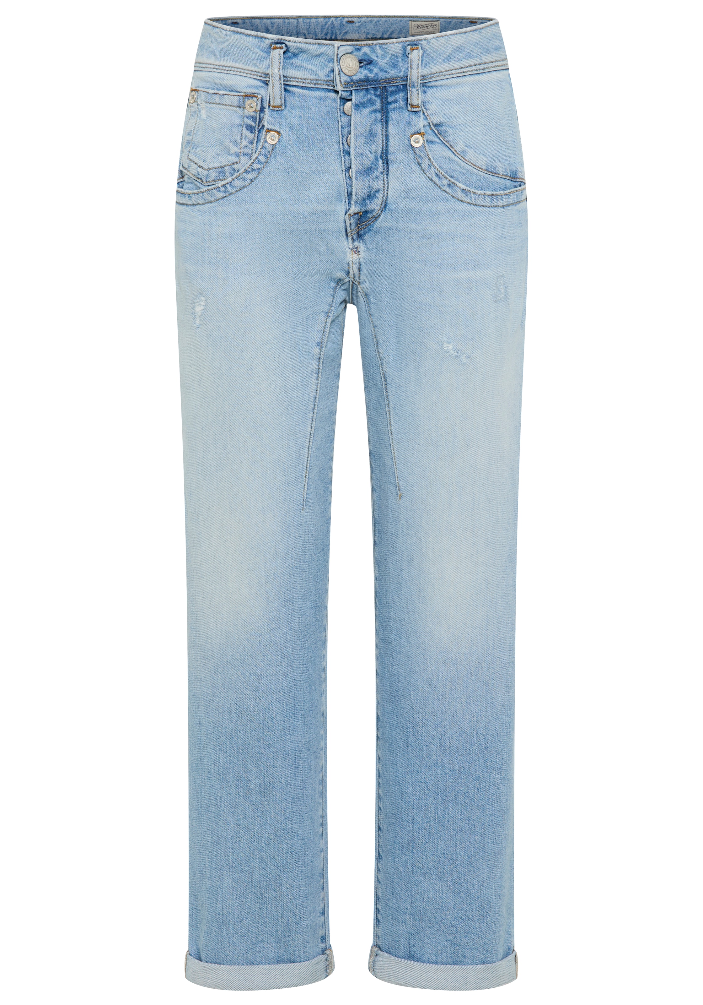 Herrlicher Boyfriend-Jeans »Shyra Tap Denim« High Waist mit Umschlagsaum