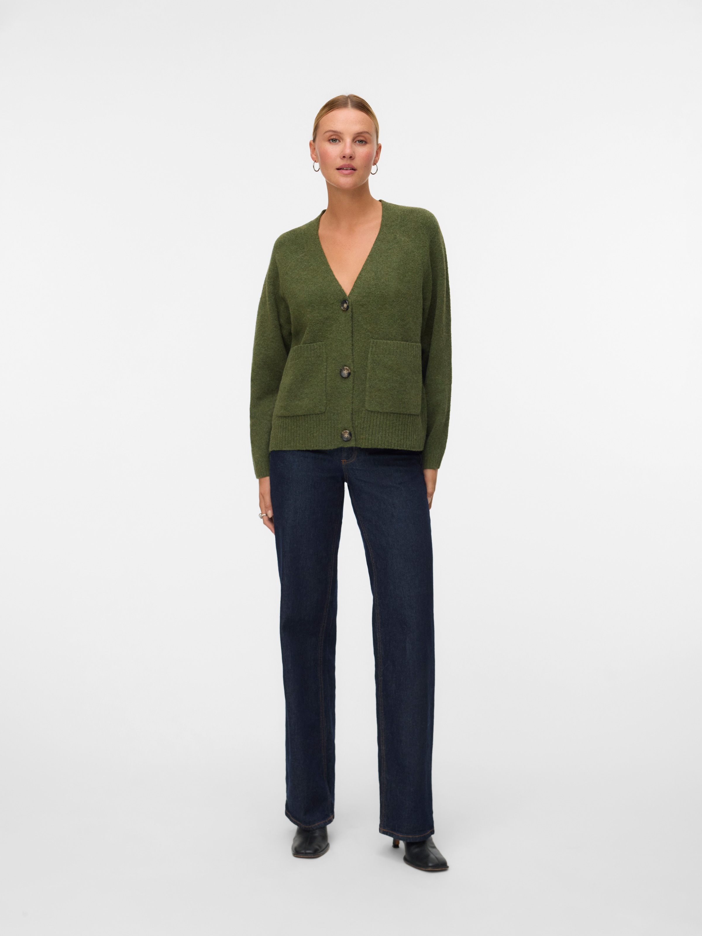 Vero Moda Strickjacke »VMBOOM LS V-NECK BUTTON CARDIGAN GA NOOS«