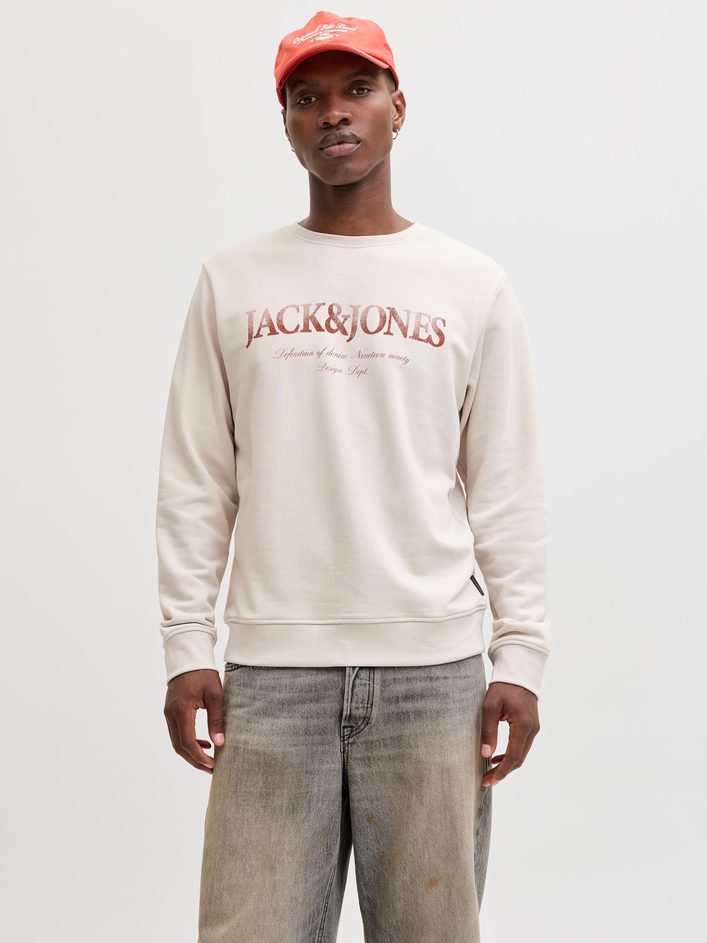 Jack & Jones Sweatshirt »JJDEVIN DAYTONA PRINT SWEAT CREW NECK«
