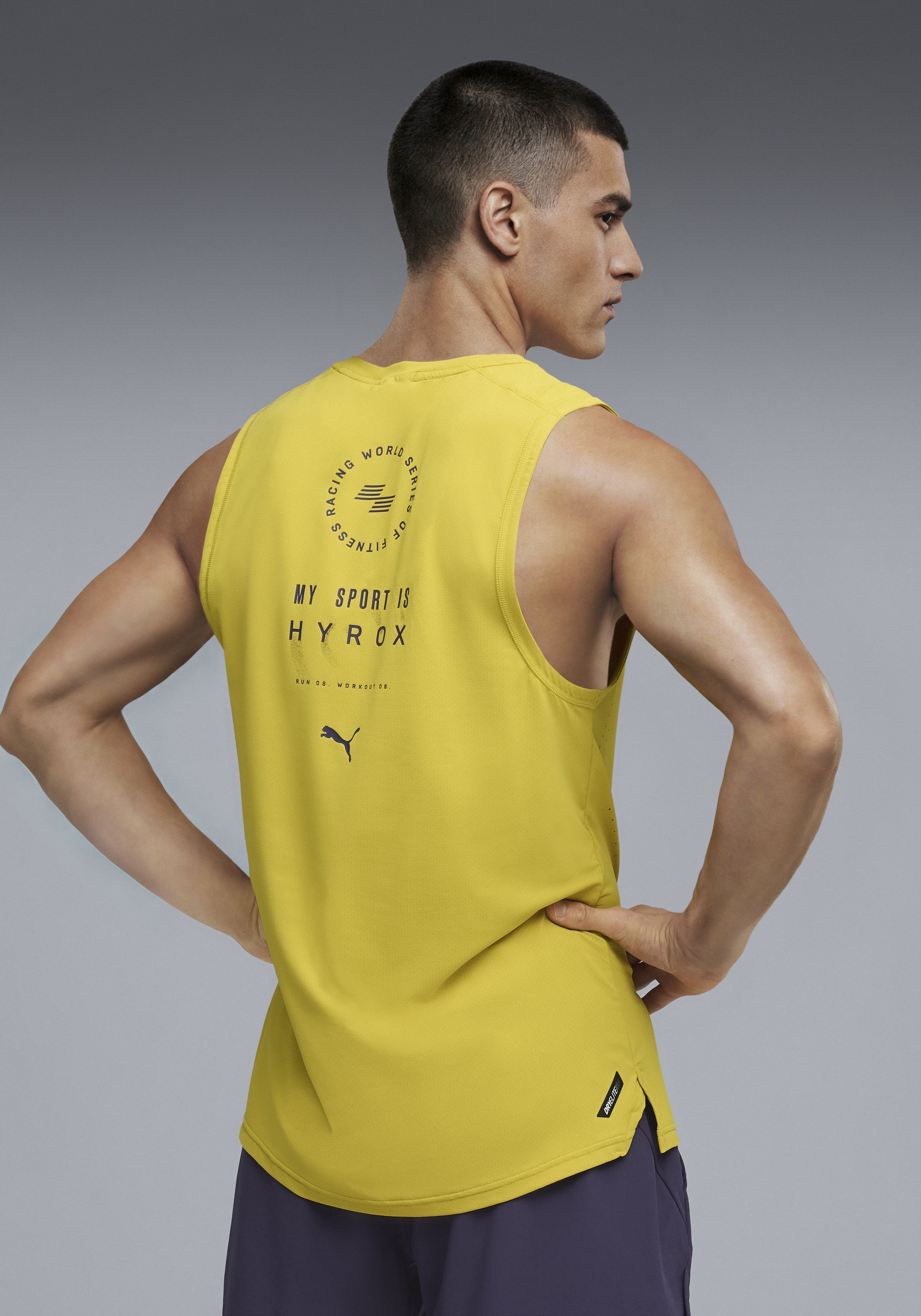 PUMA Débardeur »M  X HYROX DRYELITE TRAINING TANK« ärmelloses Design, sportlicher Stil, Rundhalsausschnitt