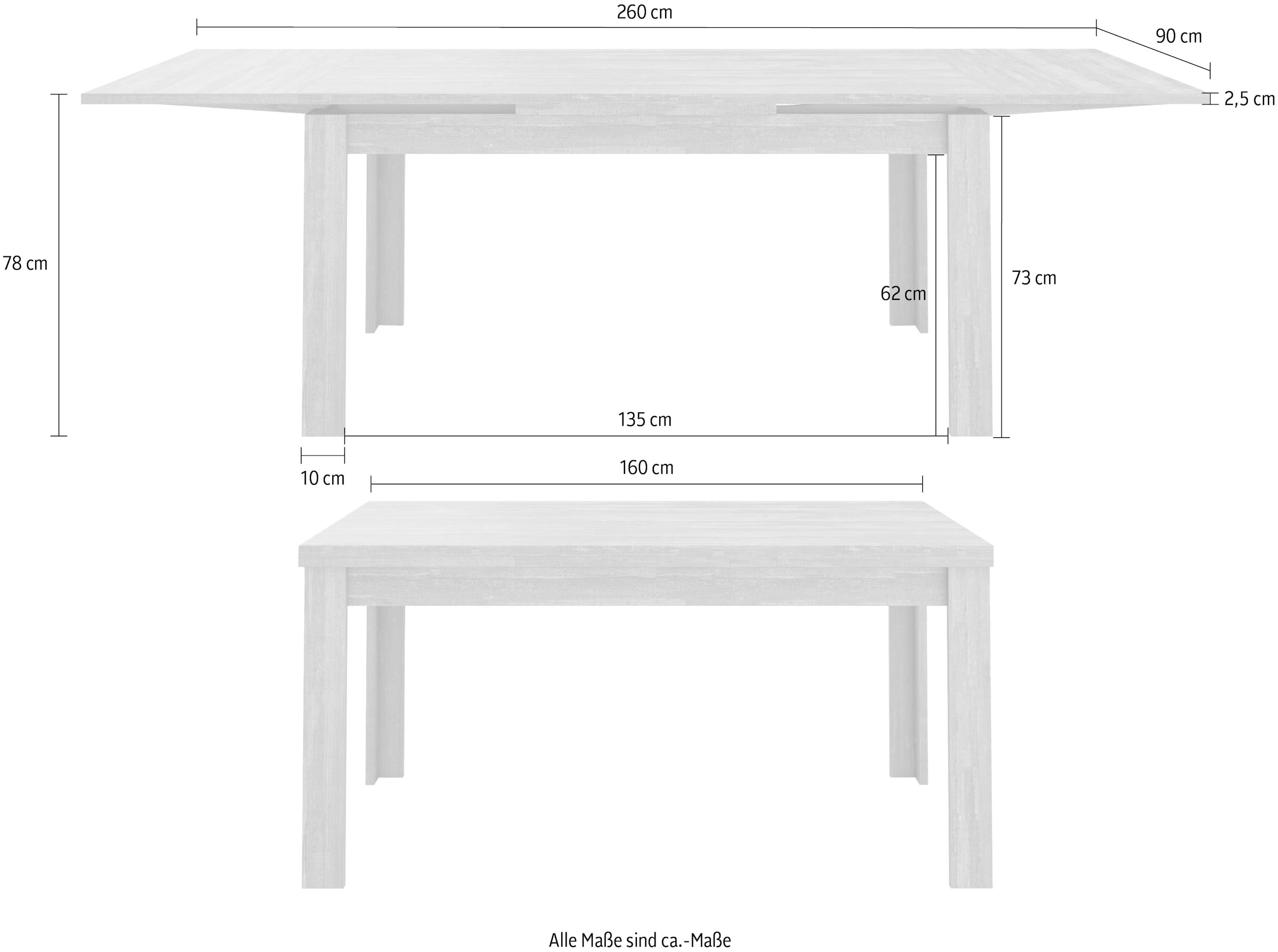Mäusbacher Table de salle à manger »Monti« OTTO-Choices,  BESTSELLER!, Tisch, Küchentisch, Auszugstisch ausziehbar auf 280 cm