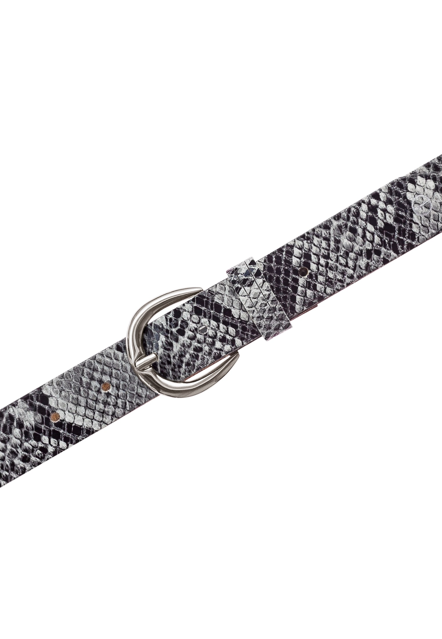 Tamaris Ceinture en cuir »"Deena Silver"« Aspect motif serpent