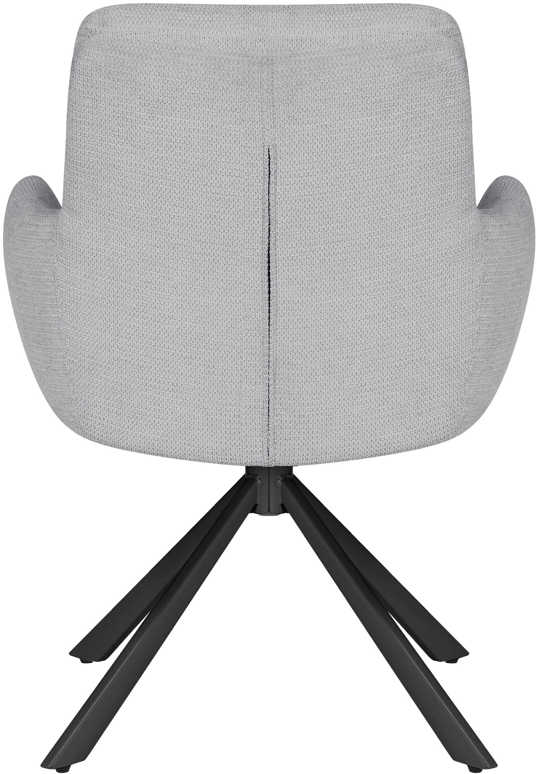 GOODproduct Chaise de salle à manger »Asly« (Ensemble) 2 cuisavec tissu tissé de haute qualité, structure métallique et fonction 360°