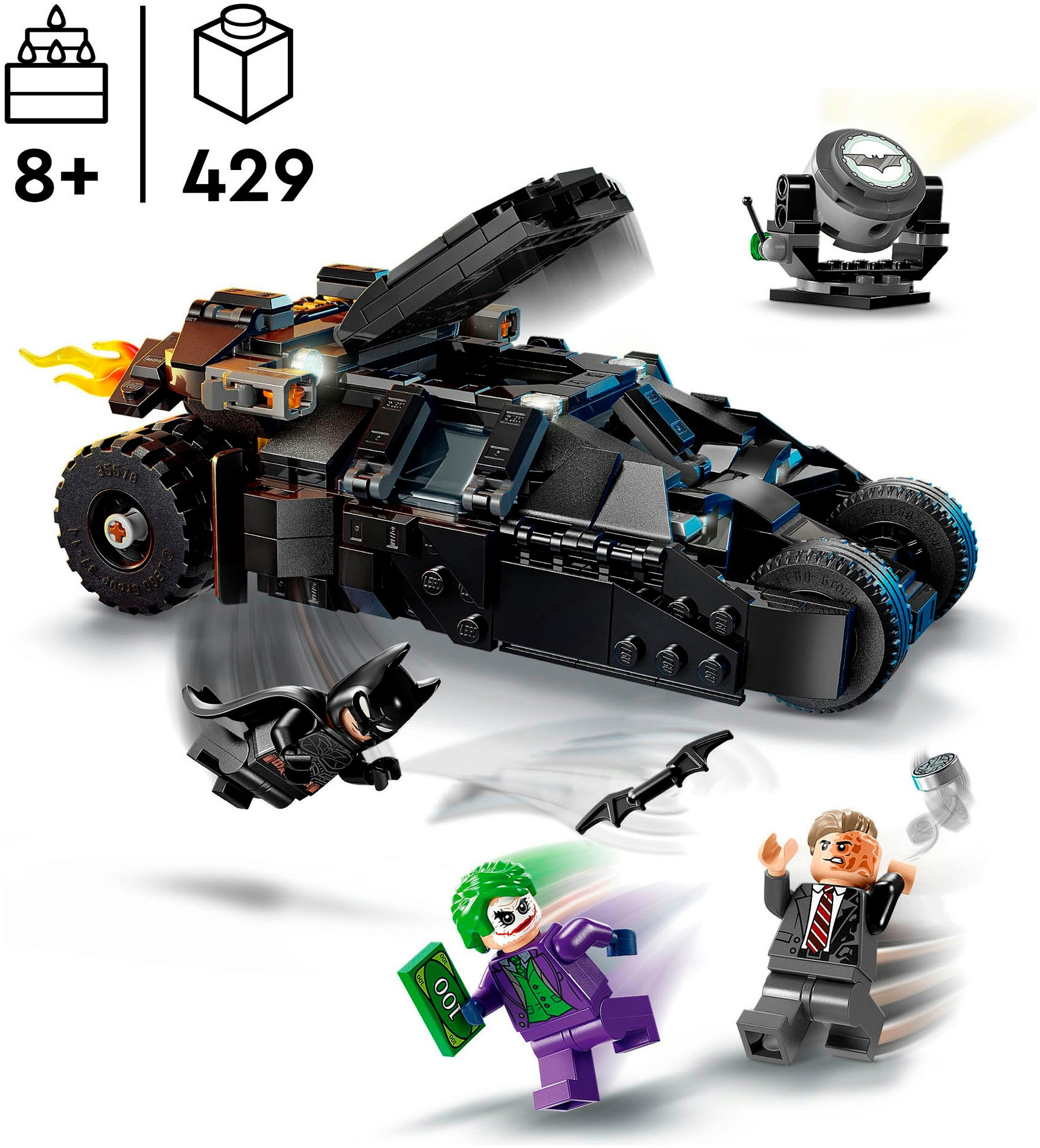 LEGO® Konstruktionsspielsteine »Batman™ Tumbler vs. Two-Face™ & The Joker™ (76303), LEGO Super Heroes« Made in Europe