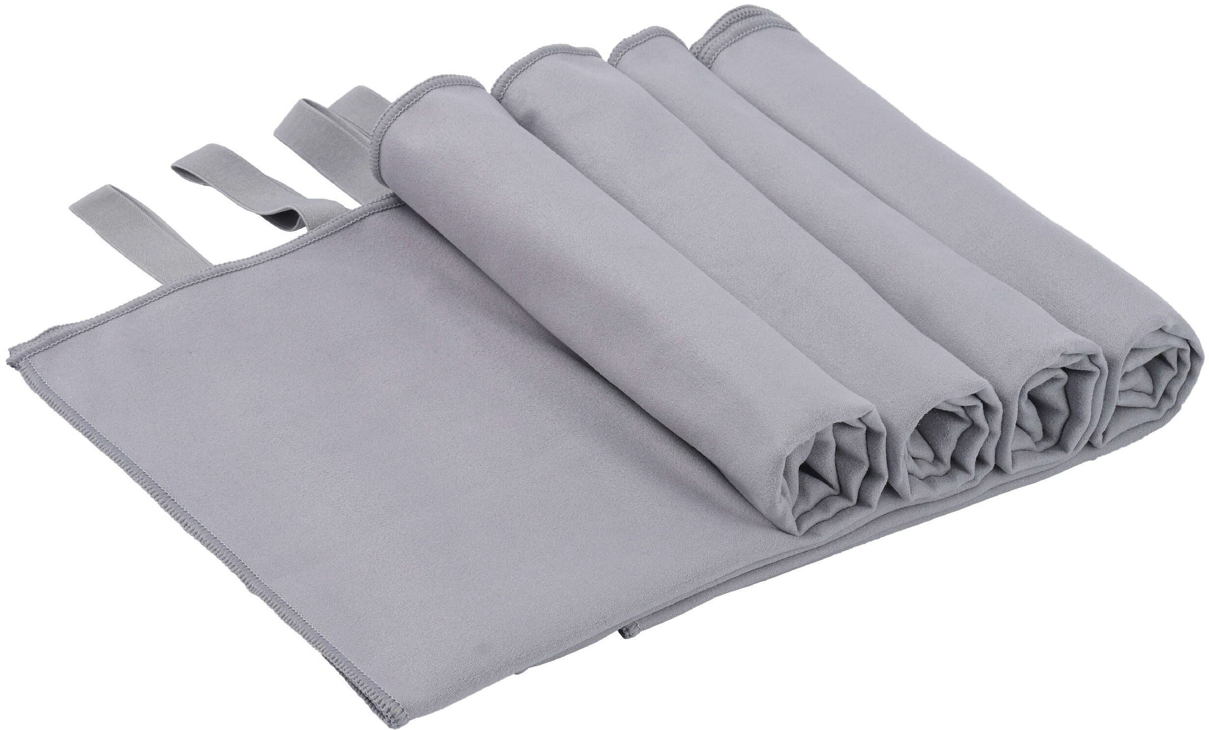 GOODproduct Handtücher »Leoa, diverse Grössen, Sporthandtuch, Reisehandtuch, Strandtuch« sehr leicht, kompakt, schnelltrocknend, Mikrofaser mit Kontrastnaht