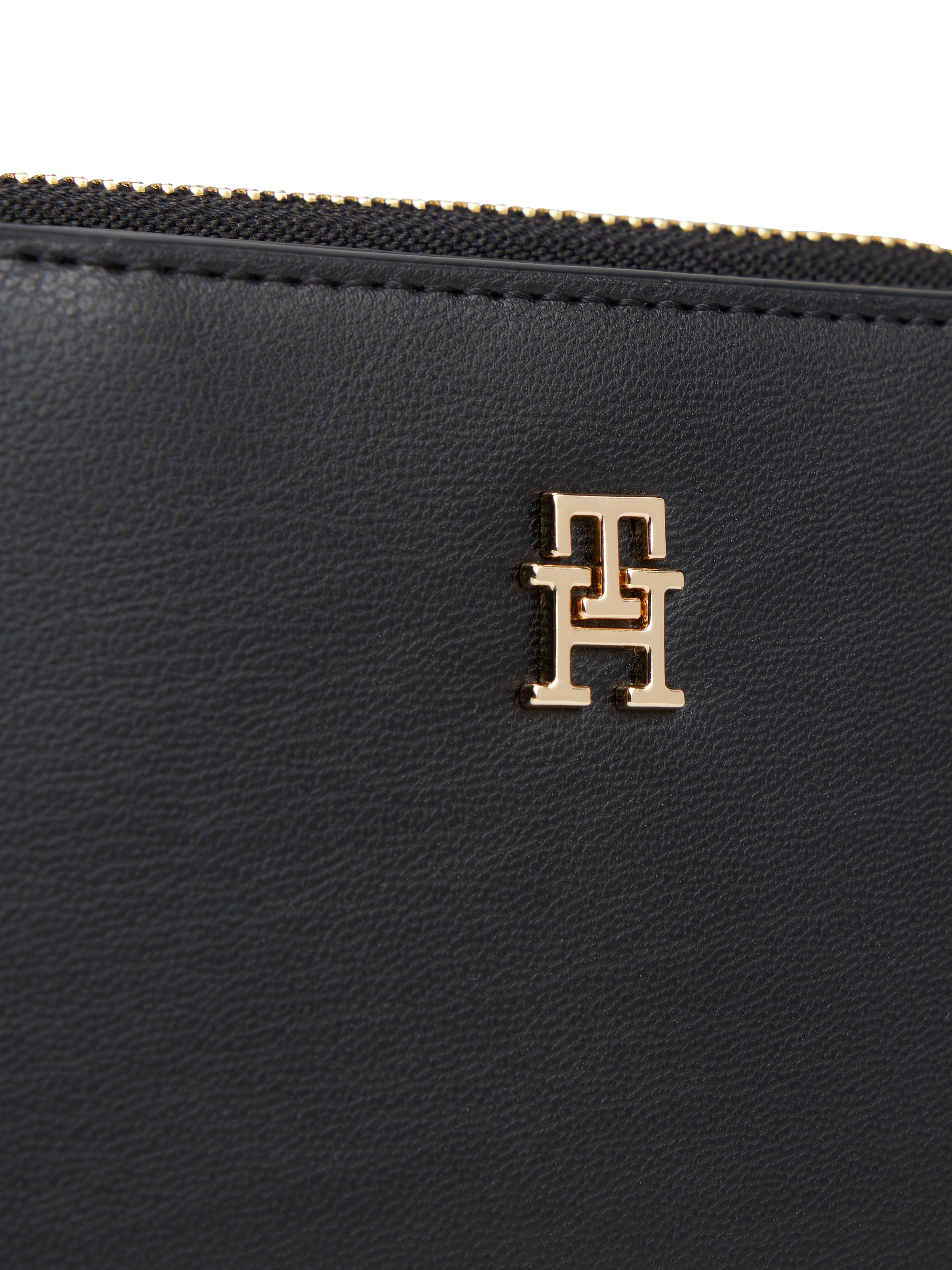 Tommy Hilfiger Porte-monnaie »TH ICON MED ZA FLAP« , Damen Geldbeutel, Portemonnai mit edlem TH-Logoemblem