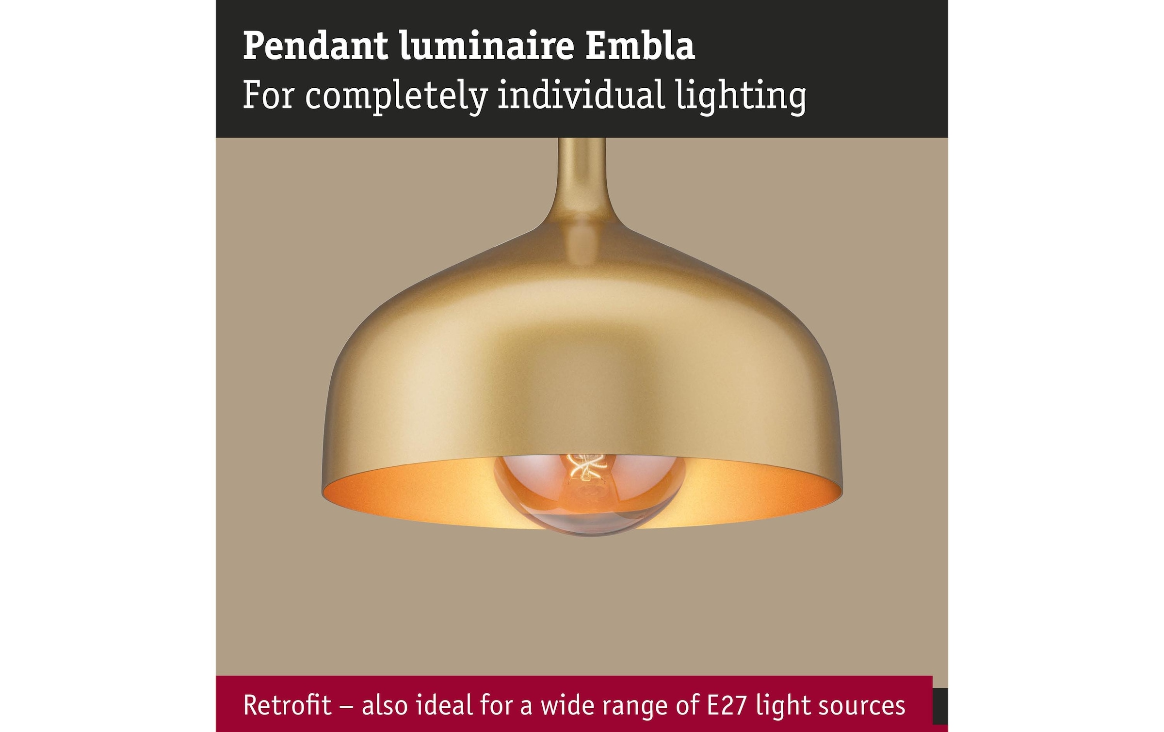 Paulmann Pendelleuchte »Pendelleuchte Embla II E27 Metall Metall« E27