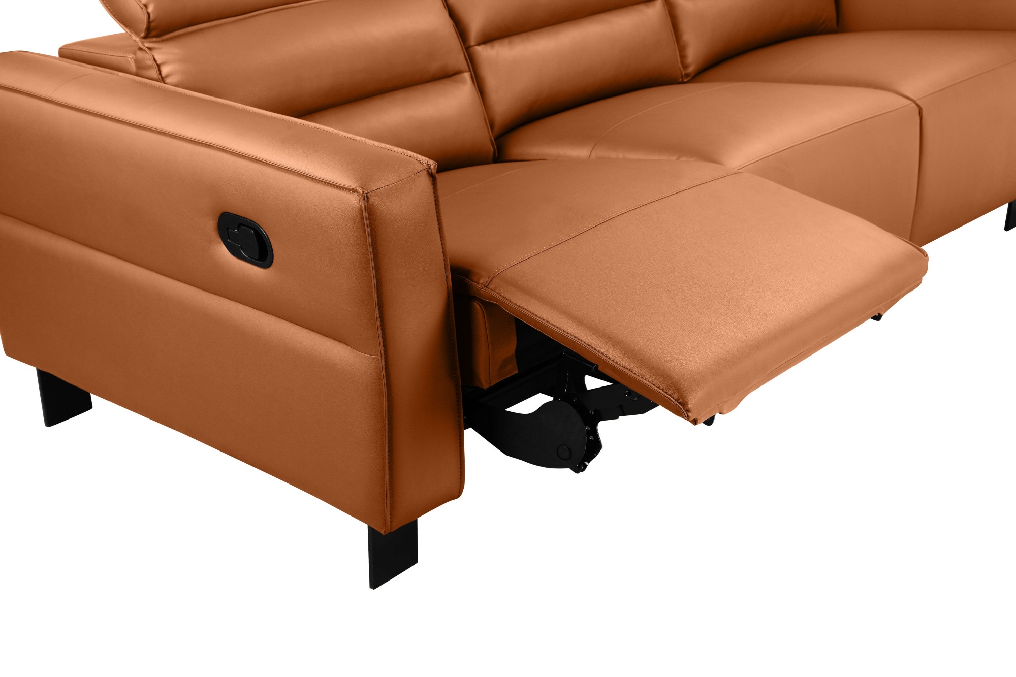 Home affaire 3-Sitzer »Carpari, 224cm, manuelle od. elektrische Relaxfunktion in 2 Sitzen« mit USB-A/C, Kopfteilverstellung, Echtleder, Kunstleder, Webstoff