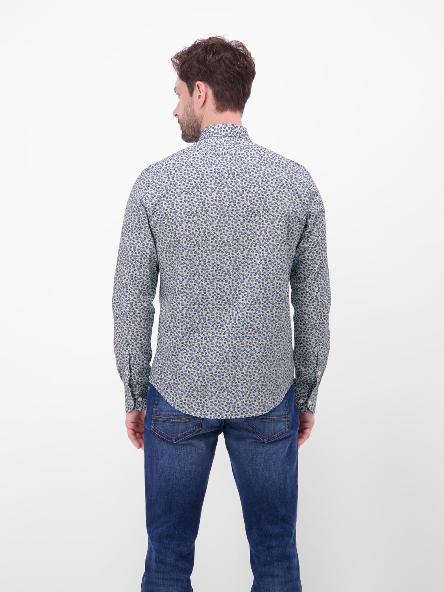 LERROS Chemise à manches longues mit Allover-Minimal-Print