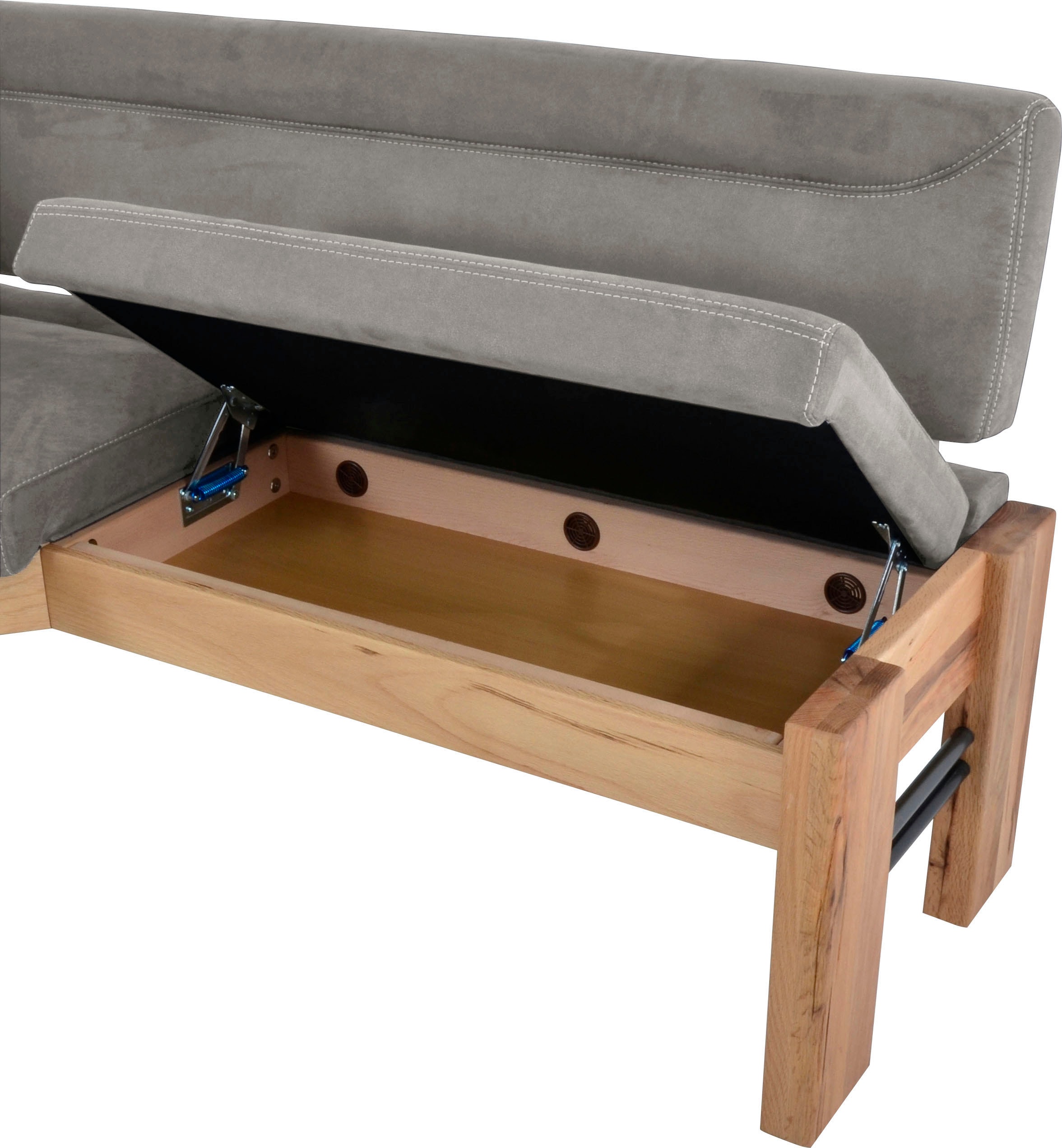 K+W Komfort & Wohnen Banc d'angle »Floyd« banquette de rangement, côté long droit ou gauche en 2 qualités