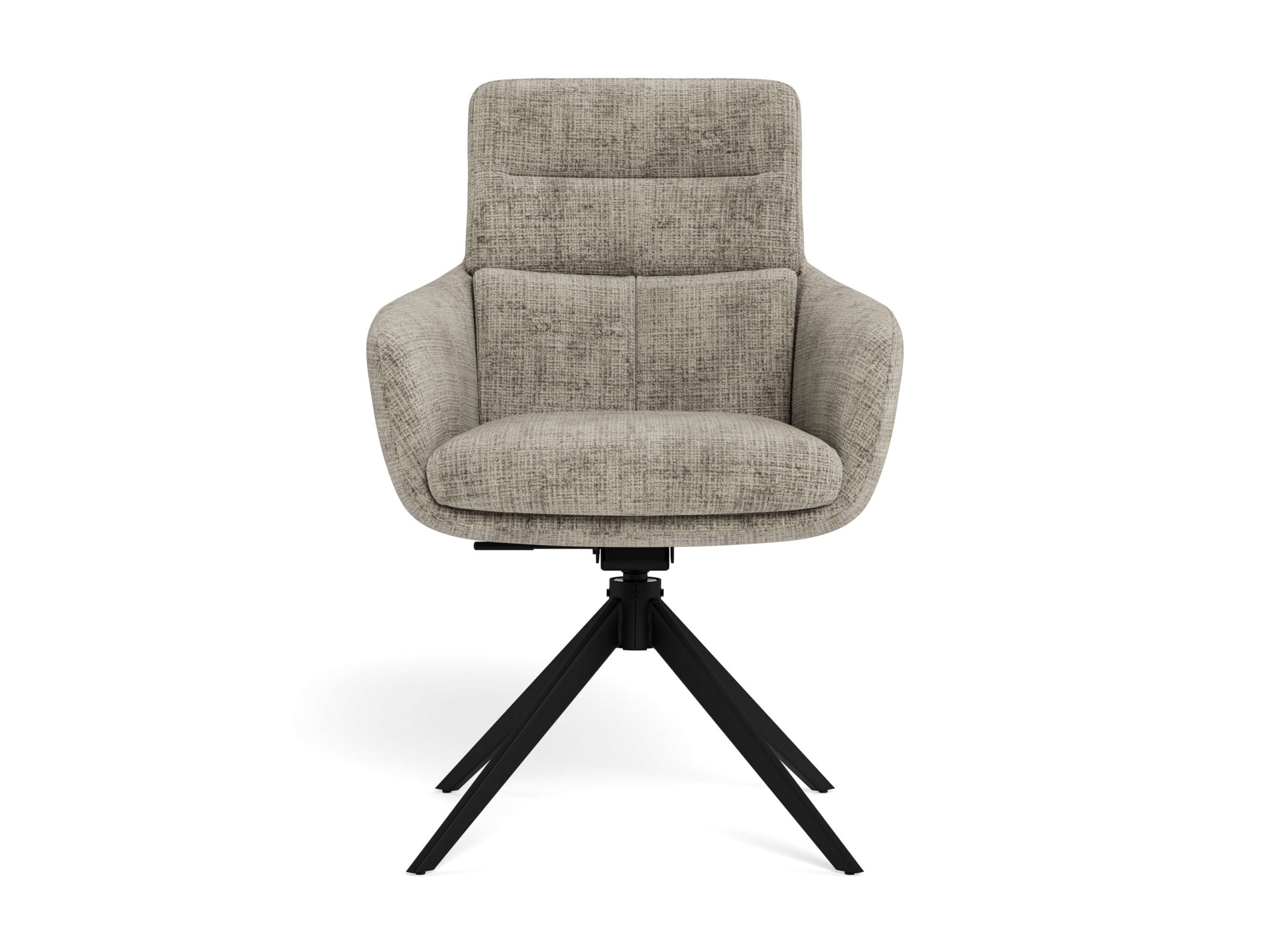 ACTONA GROUP Chaise de salle à manger »Roger, Polsterstuhl, Stuhl, 2er-Set« (Ensemble) 2 cuistissu gris, accoudoirs, rembourrage, fonction pivotante et basculante, FSC™