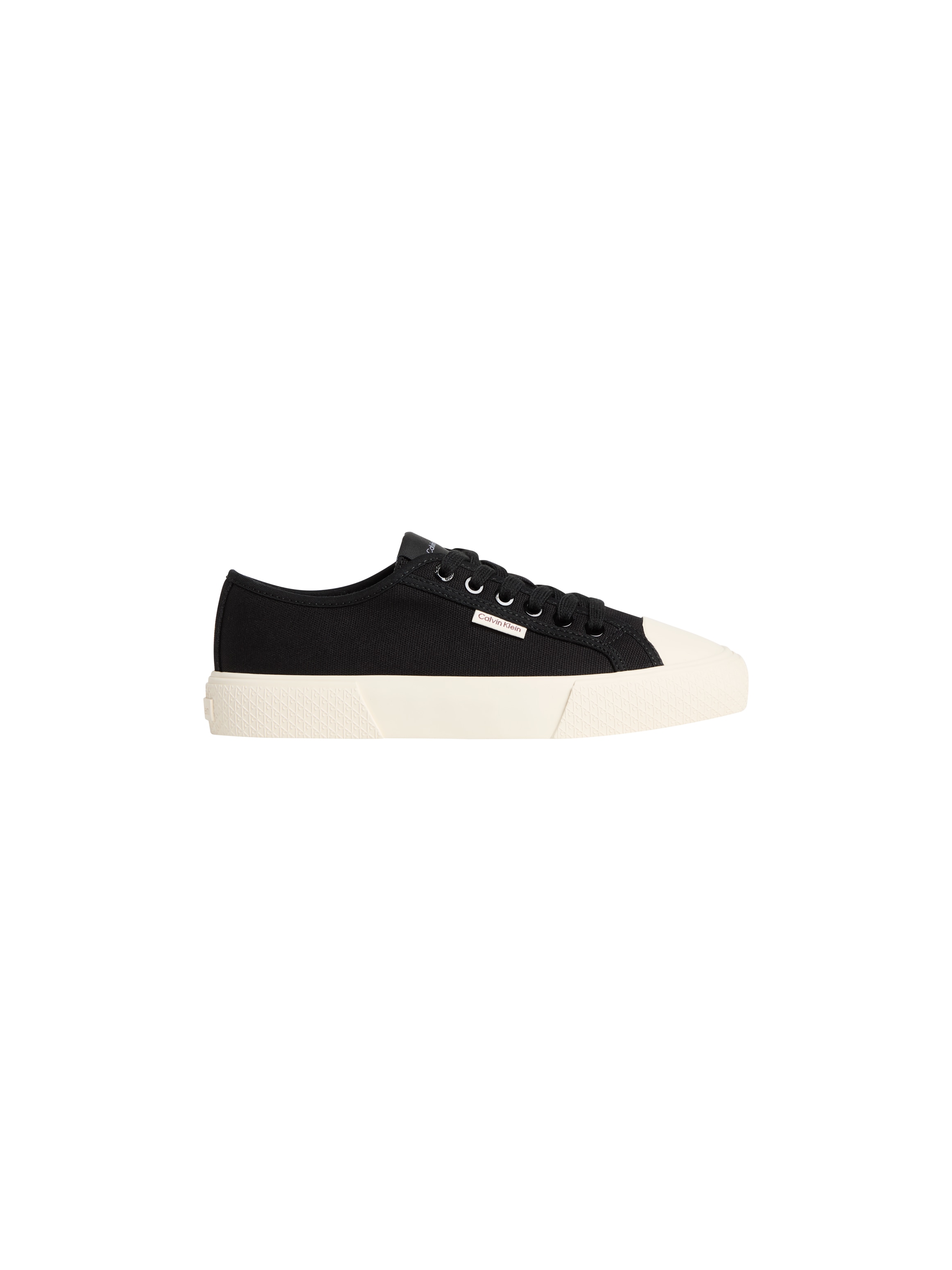 Calvin Klein Baskets à plateforme »VULC LACE UP CANVAS«  Chaussure à lacets, sneaker en toile, chaussure basse avec embout en caoutchouc