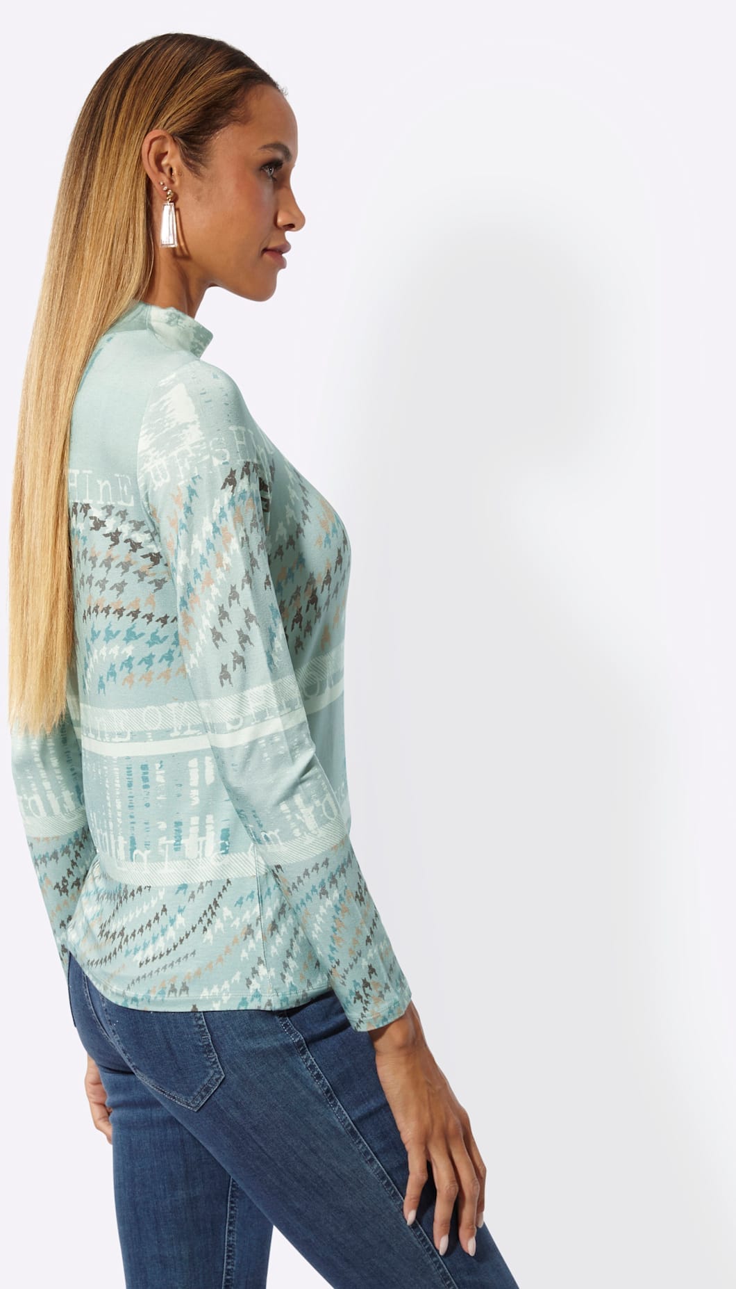 creation L T-shirt à col montant »Druck-Shirt« 1