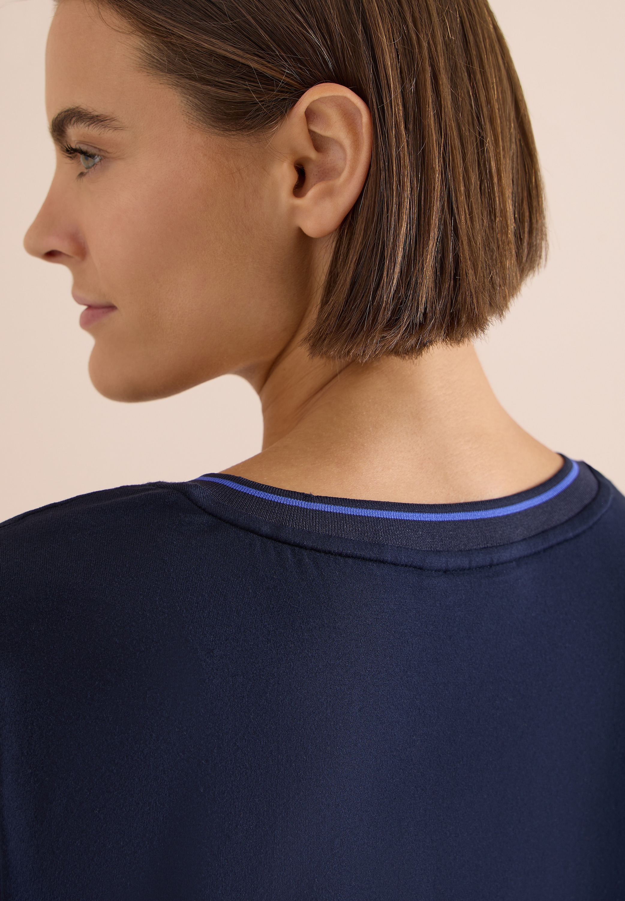 Cecil Blouse à manches courtes T-shirt d'été à manches courtes avec mélange de textures