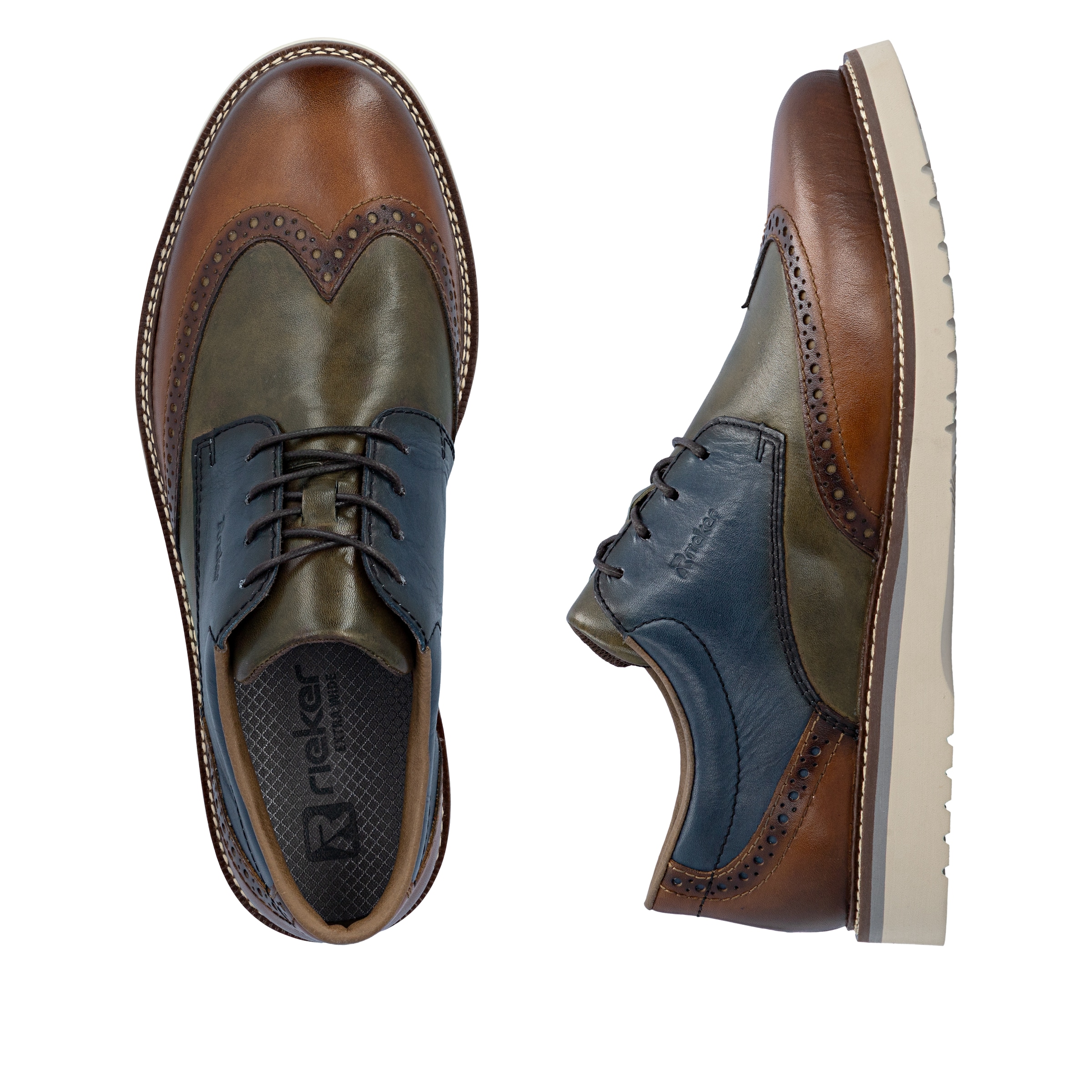 Rieker Chaussure à lacets  chaussure à lacets, chaussure business à lacets, perforations lyra, forme confortable