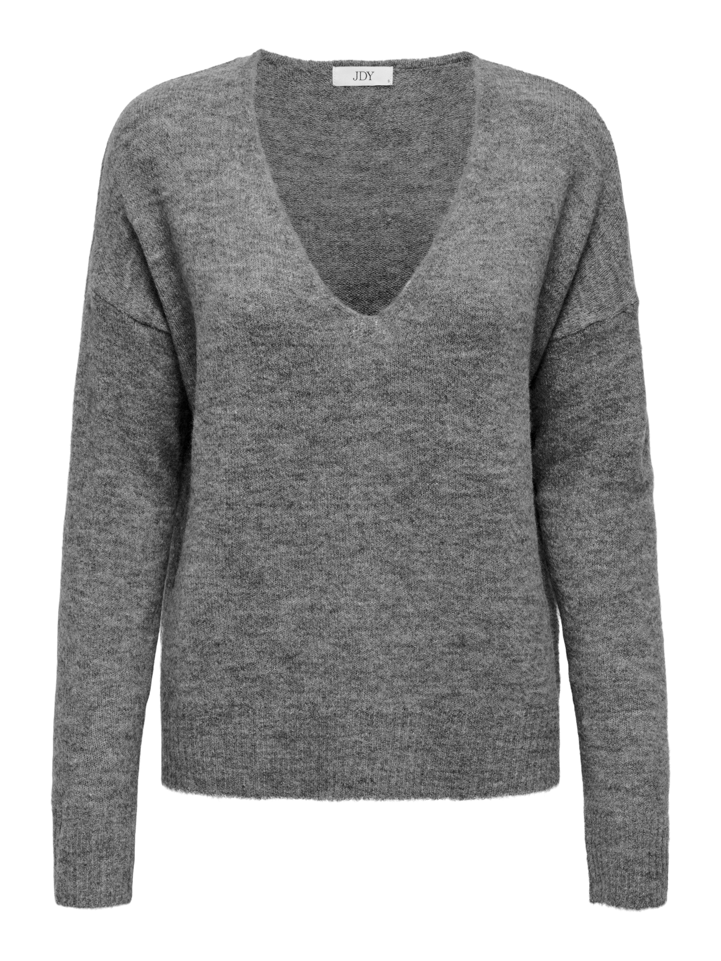 JDY V-Ausschnitt-Pullover »JDYELANORA L/S V-NECK PULLO. KNT NOOS« mit leicht überschnittenen Schultern
