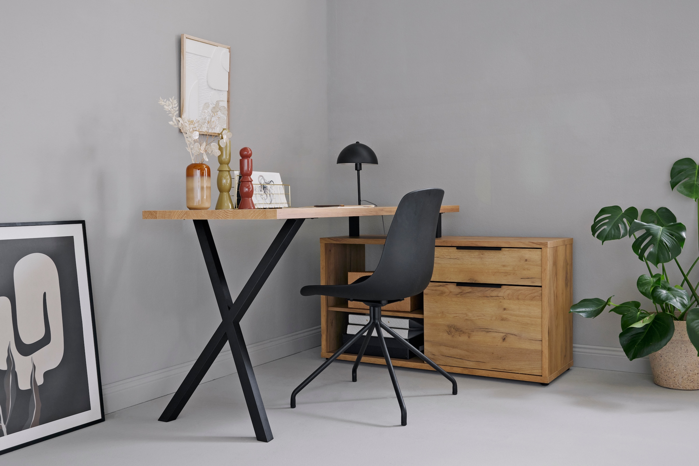 Jahnke Schreibtisch »X-TRA C 145 E« 1 Stk. tlg. Eckschreibtisch, wechselseitig montierbar, X-Gestell