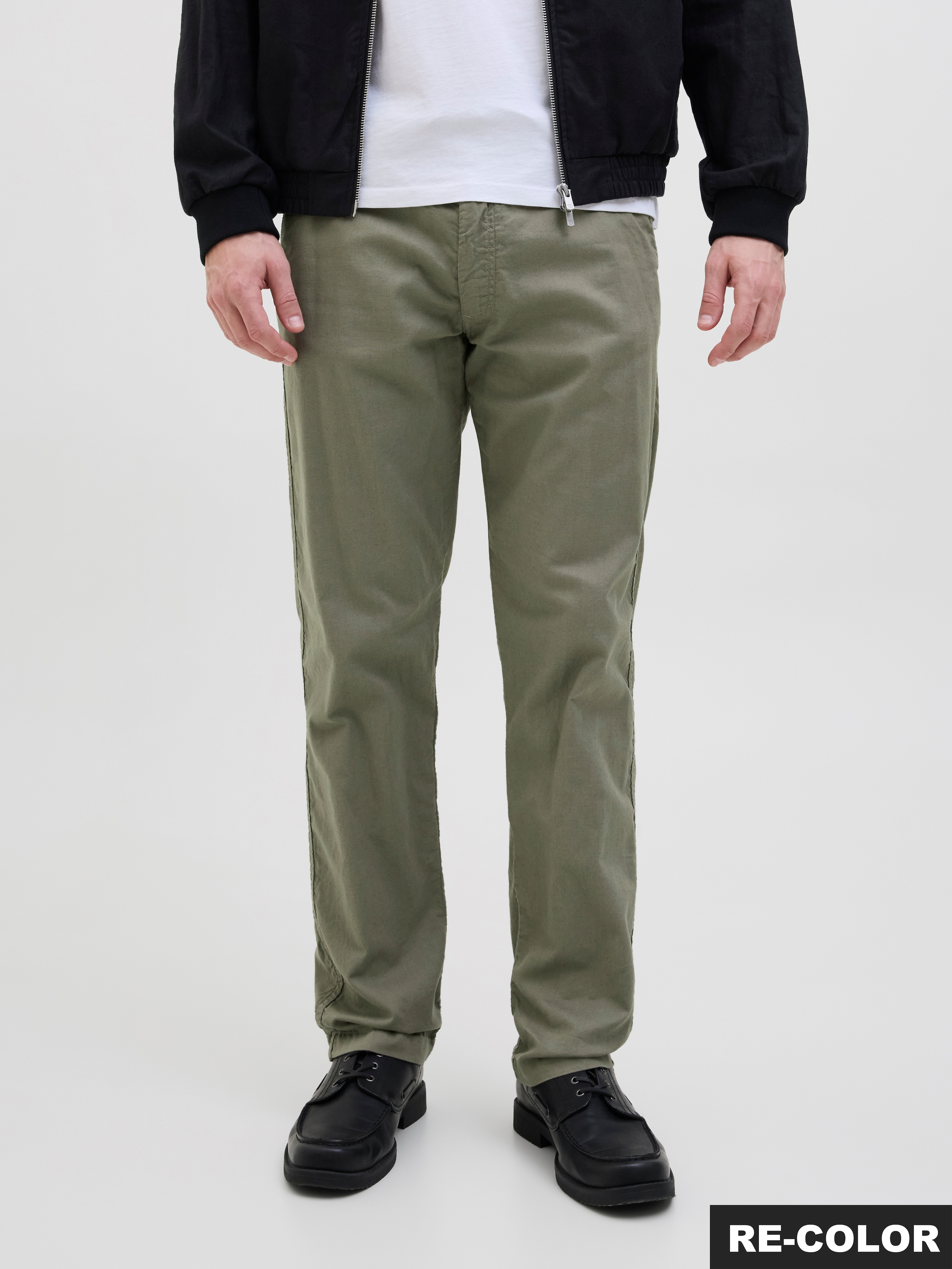 Jack & Jones Pantalon en tissu »JPSTKANE HYBRID BONDI JOGGER SN«  Baumwolle mit Leinen, locker geschnitten
