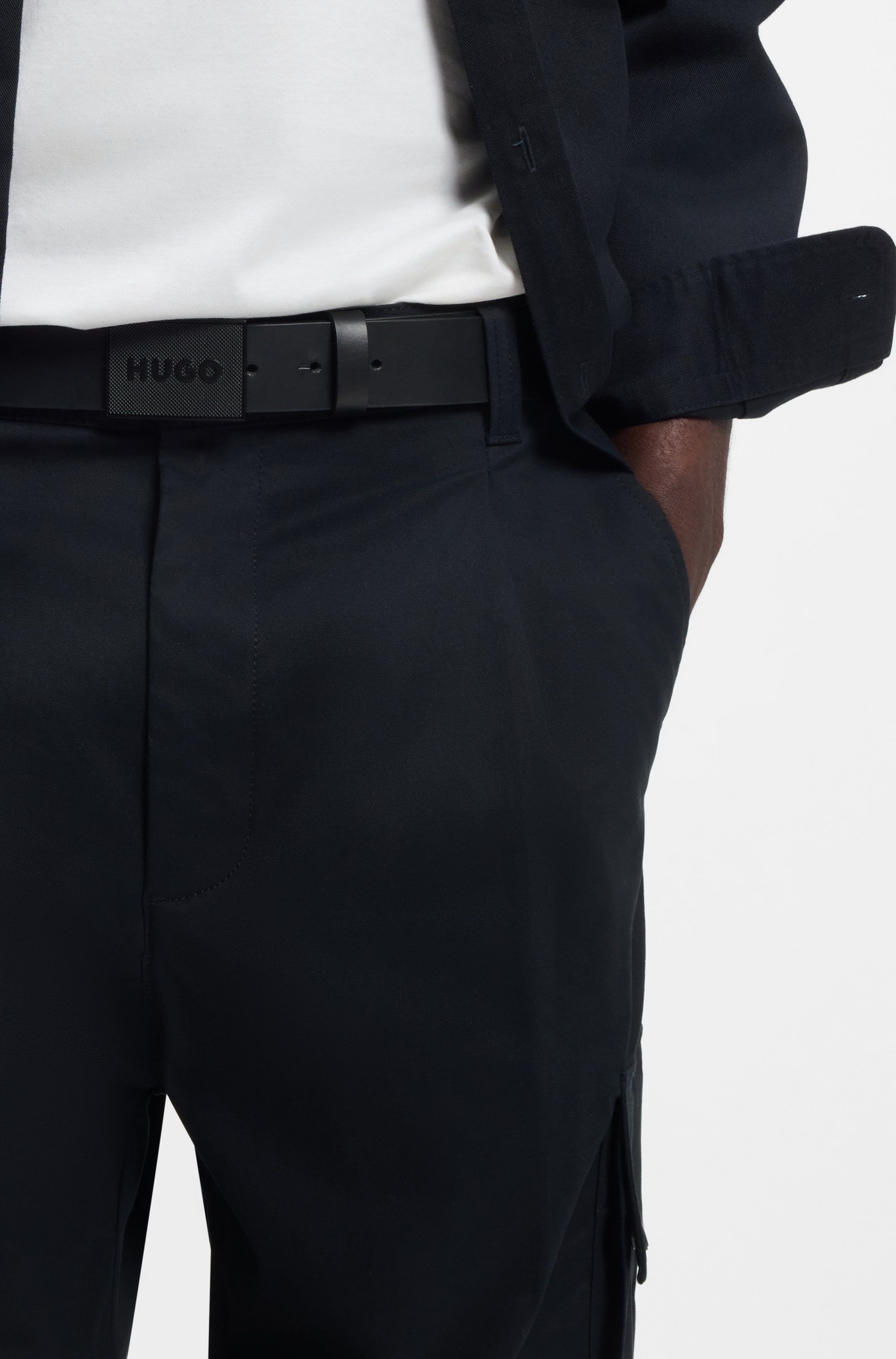 HUGO Ceinture en cuir »Gethon Sz35« mit HUGO Koppelschliesse