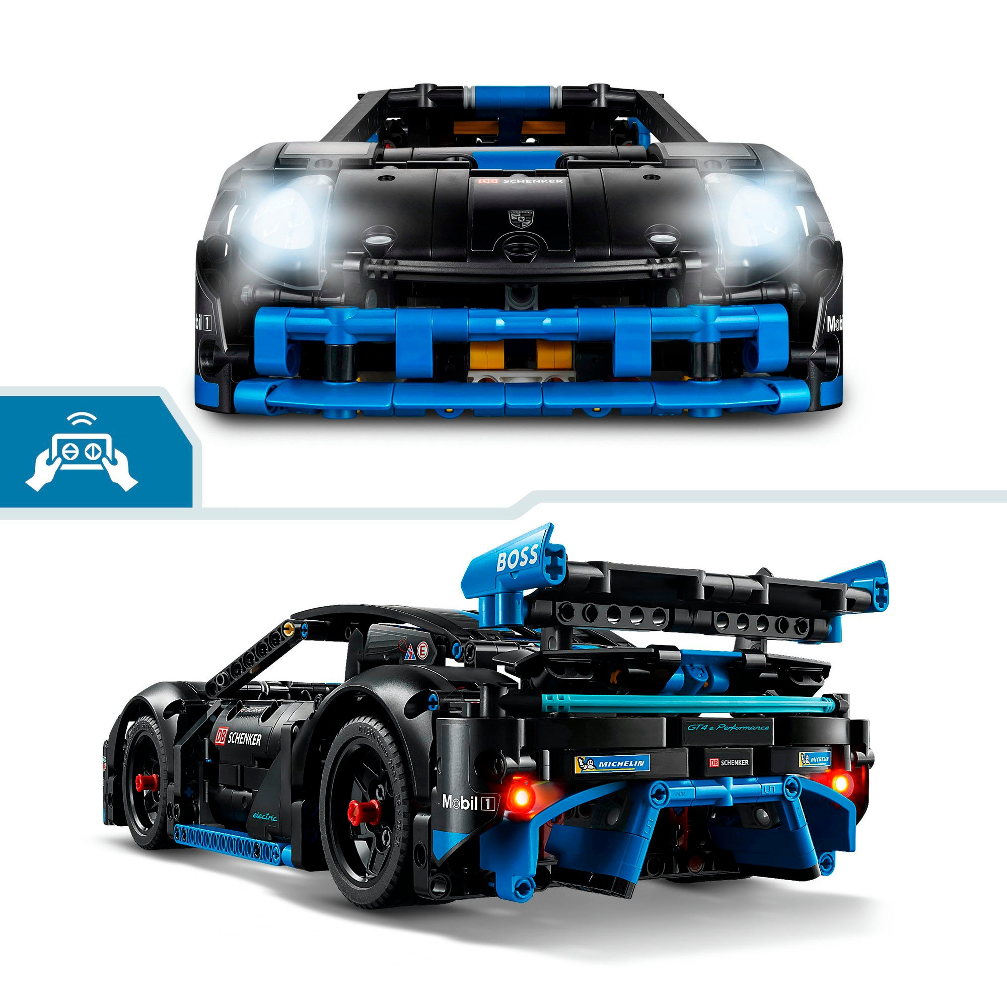 LEGO® Konstruktionsspielsteine »Porsche GT4 e-Performance Rennwagen (42176), LEGO Technic« Made in Europe
