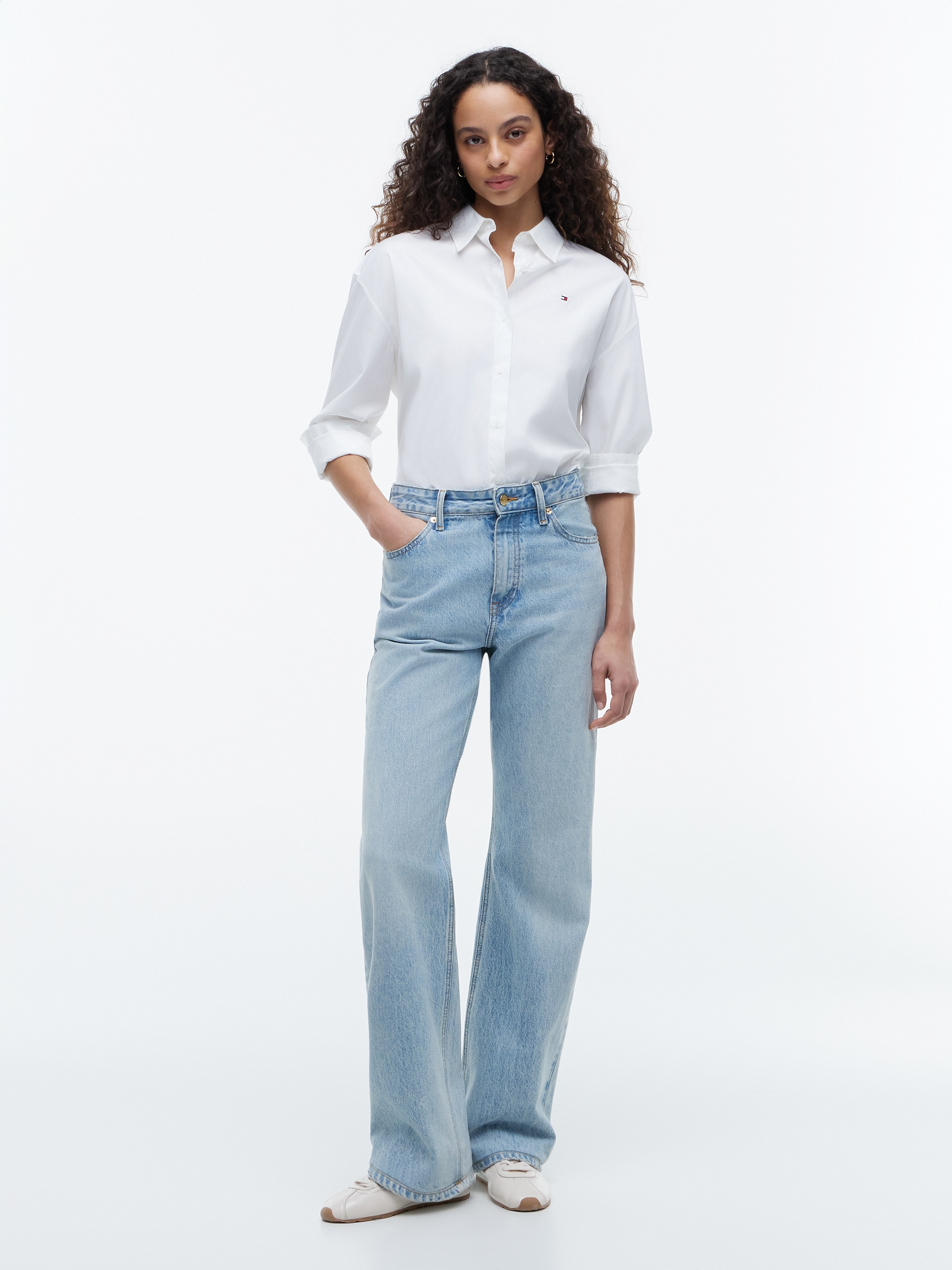 Tommy Hilfiger Jeans droit »LOOSE STRAIGHT CAM RW« Baumwolle, straight fit, regular waist