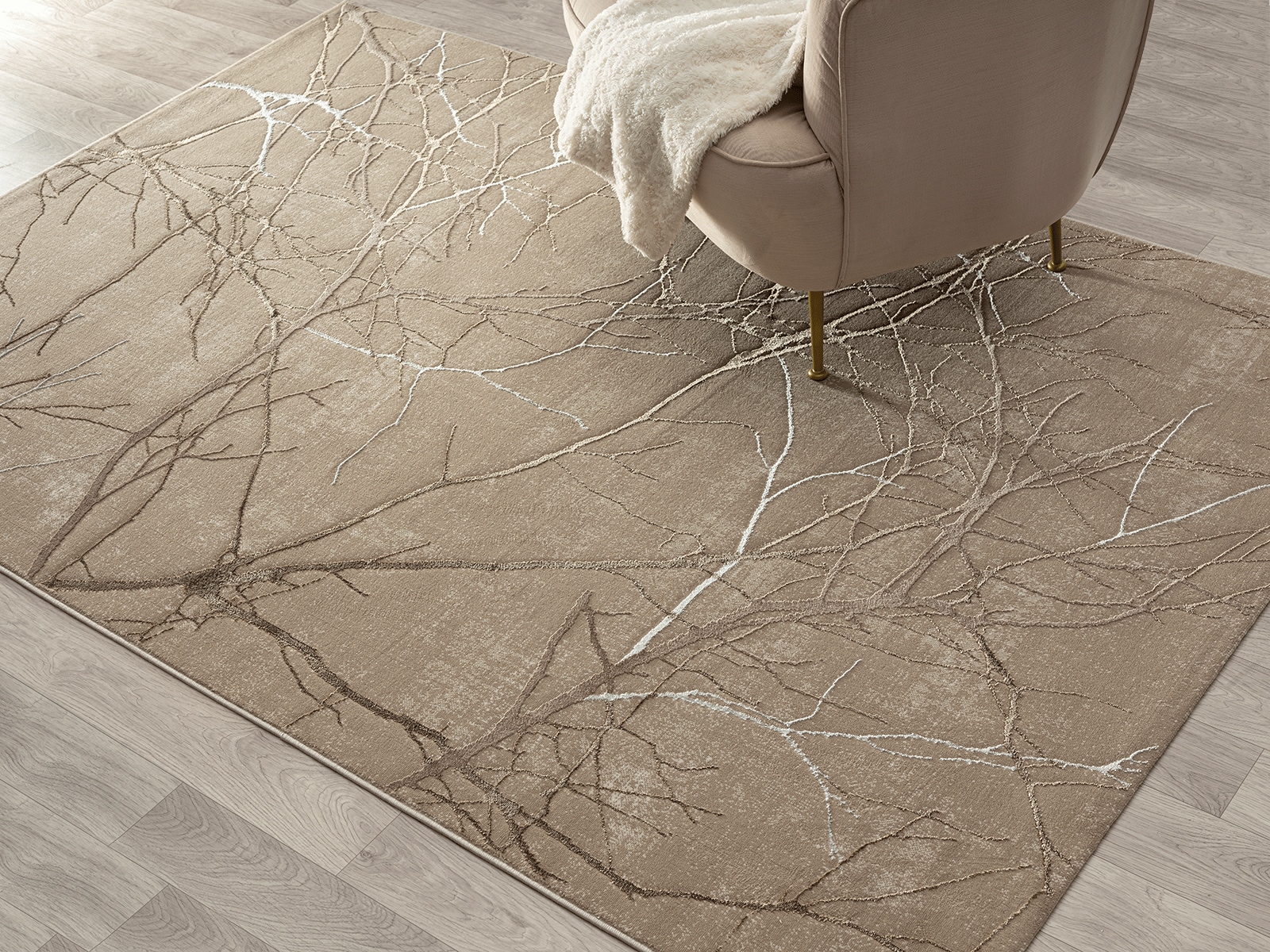 the carpet Teppich »Mila« rechteckig 8 mm Höhe moderner Wohnzimmer Teppich elegant glänzender Flor
