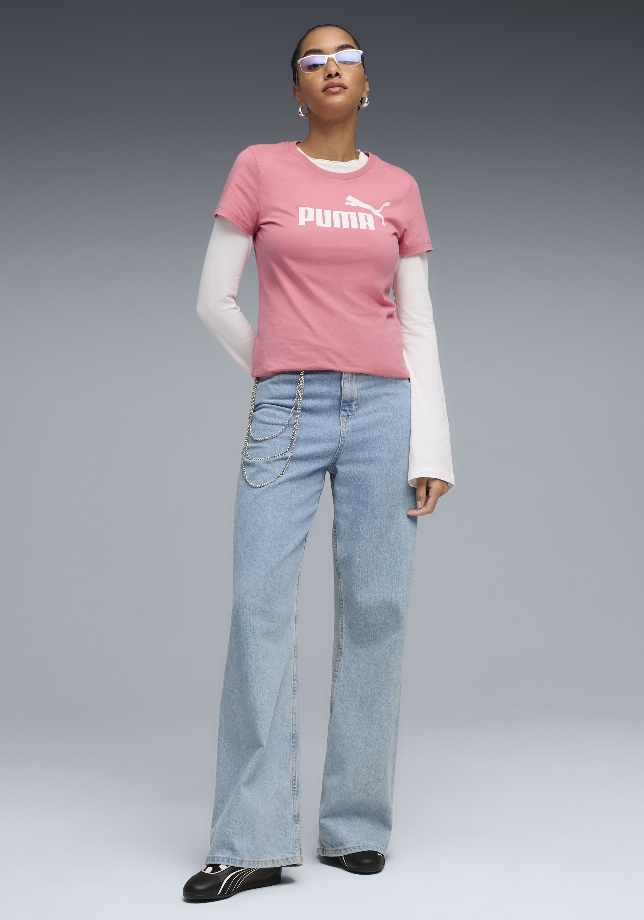 PUMA T-Shirt »ESS NO. 1 LOGO TEE (S)« Regular Fit, Kurzarm, Rundhalsausschnitt