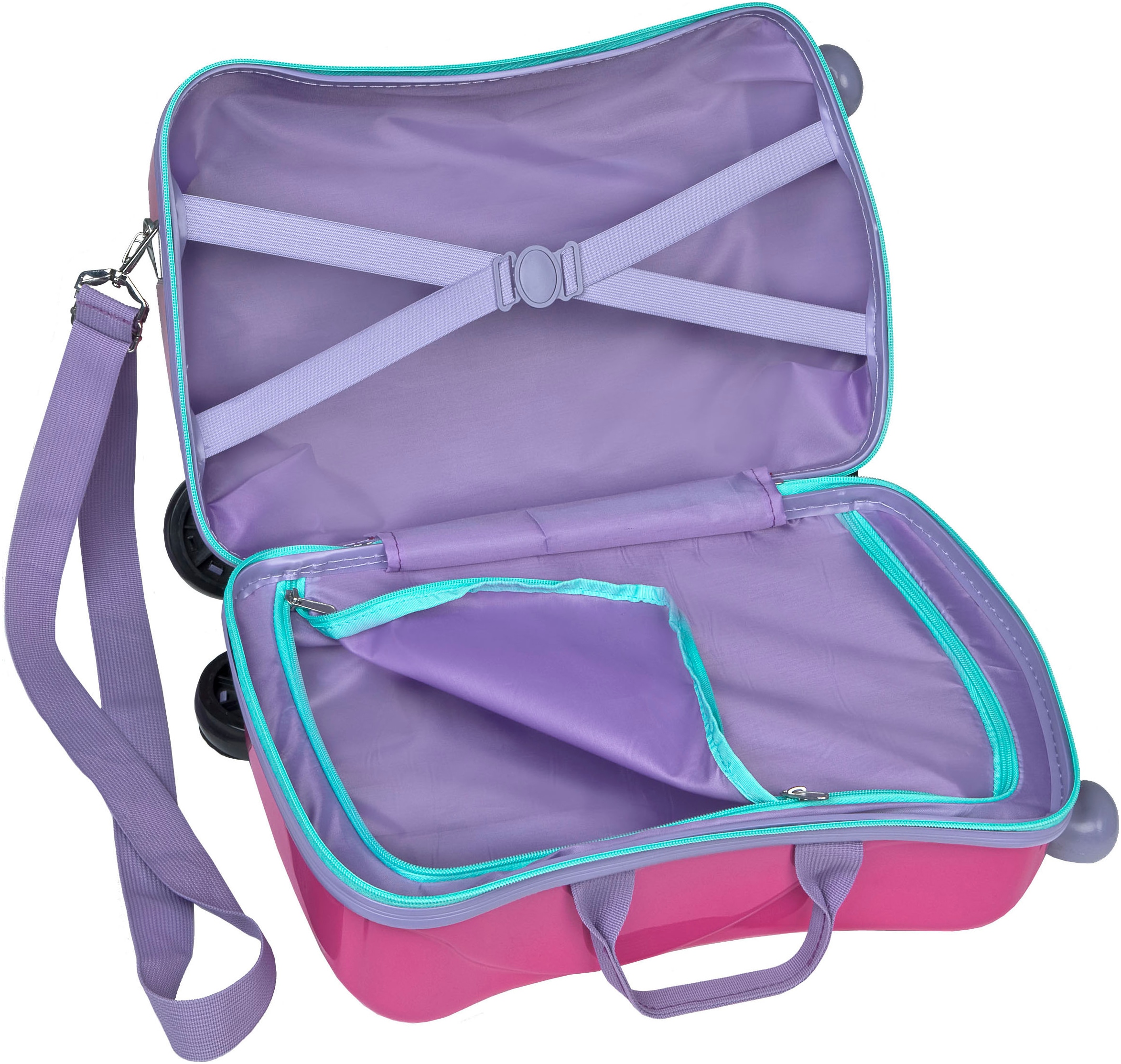 UNDERCOVER Valise pour enfants »Ride-on Trolley, Gabby's Dollhouse« 20 litre 4 Rollen zum sitzen und ziehen