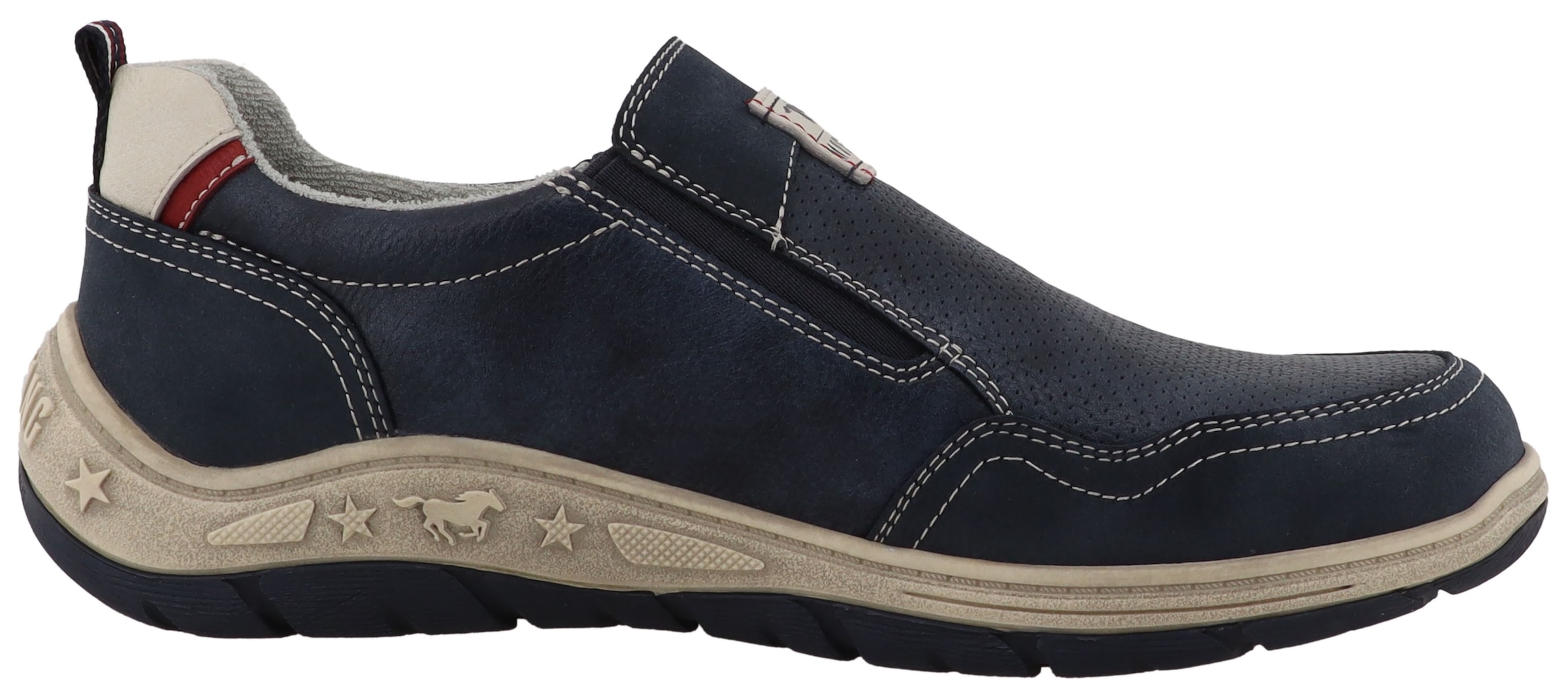 Mustang Shoes Slipper »Benedetto«  chaussure de loisirs, chaussure basse, mocassin avec fermeture éclair latérale
