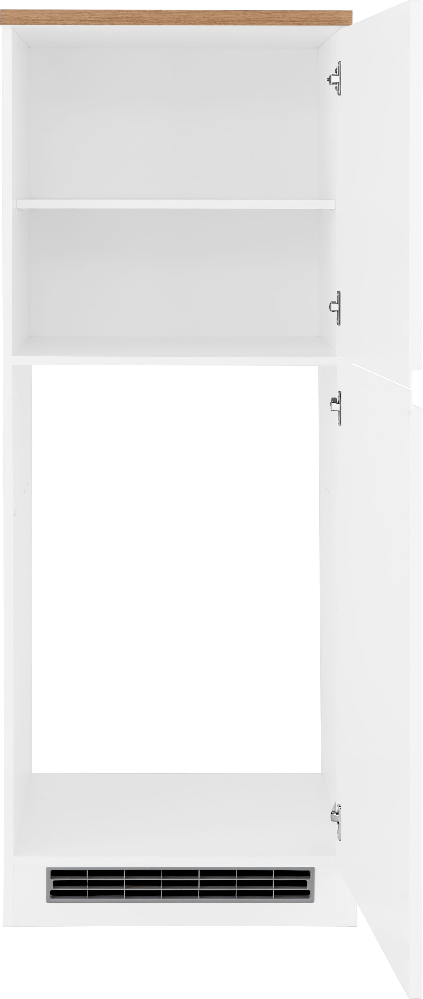 KOCHSTATION Armoire réfrigérée encastrable »KS-Virginia,neu in verbesserter Ausführung« Rangement, Softclose,  Largeur 60 cm, hauteur 165 cm, niche pour réfrigérateur : L/H/P 56/88/55 cm