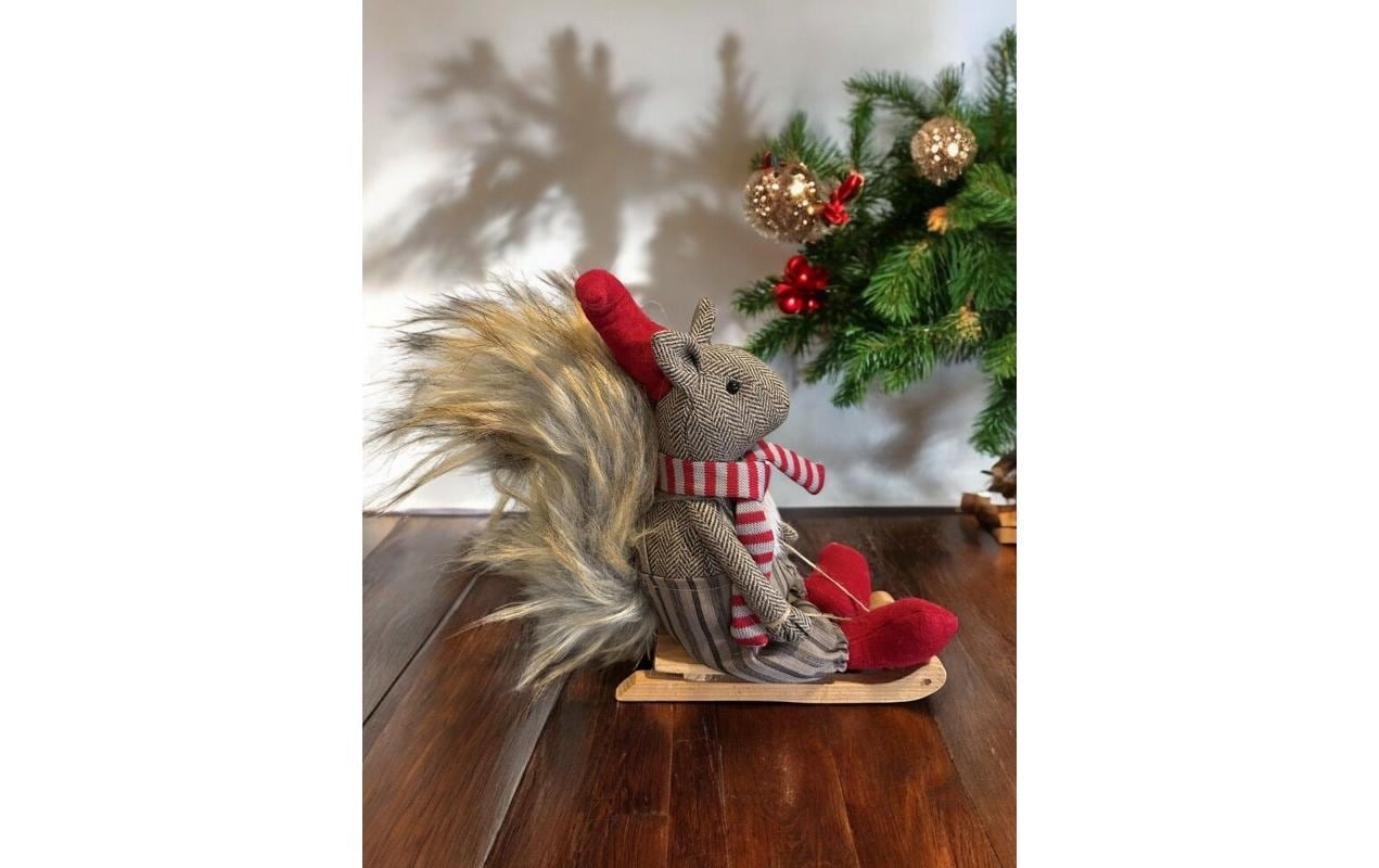   Figurine de Noël »Dameco Eichhörnchen auf Schlitten«
