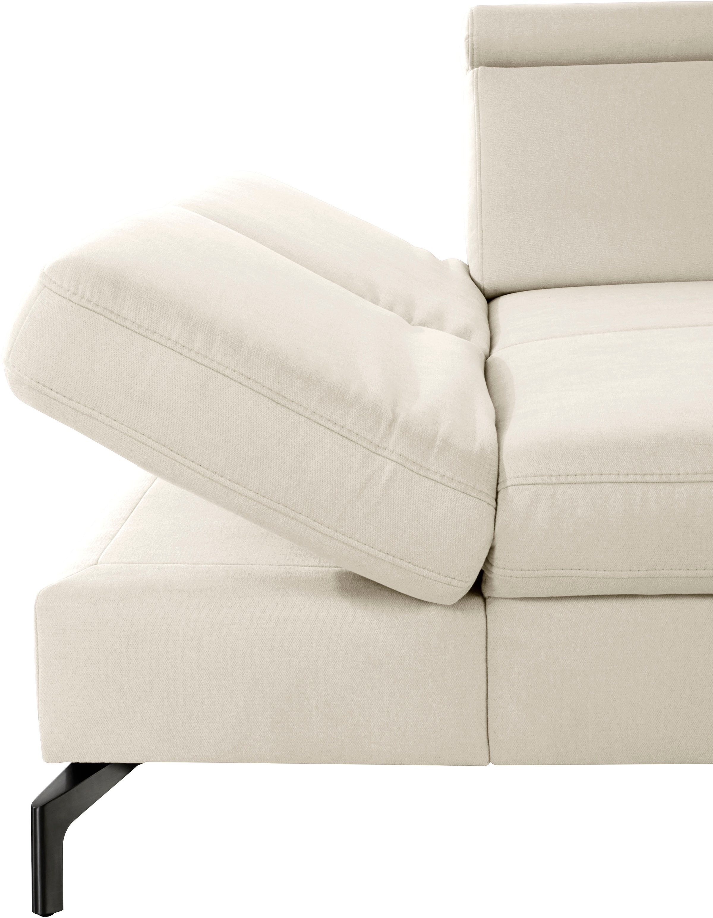 sit&more Ecksofa »Brisbane L-Form« Fusshöhe 15 cm, inklusive Sitztiefen-, Armteil- und Kopfteilverstellung