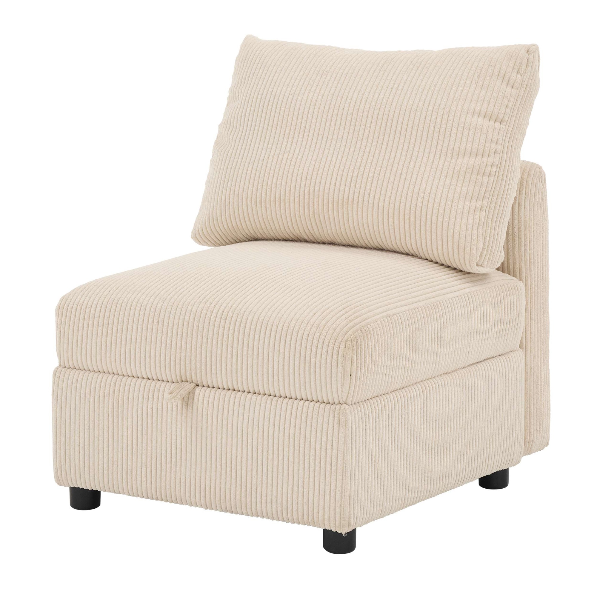 Dorel Home Fauteuil »STILHUS Sofa-Mittel-Element, mit Stauraum, Breite 65 cm, Cord-Bezug« peut être utilisé comme module ou séparément - combinable individuellement