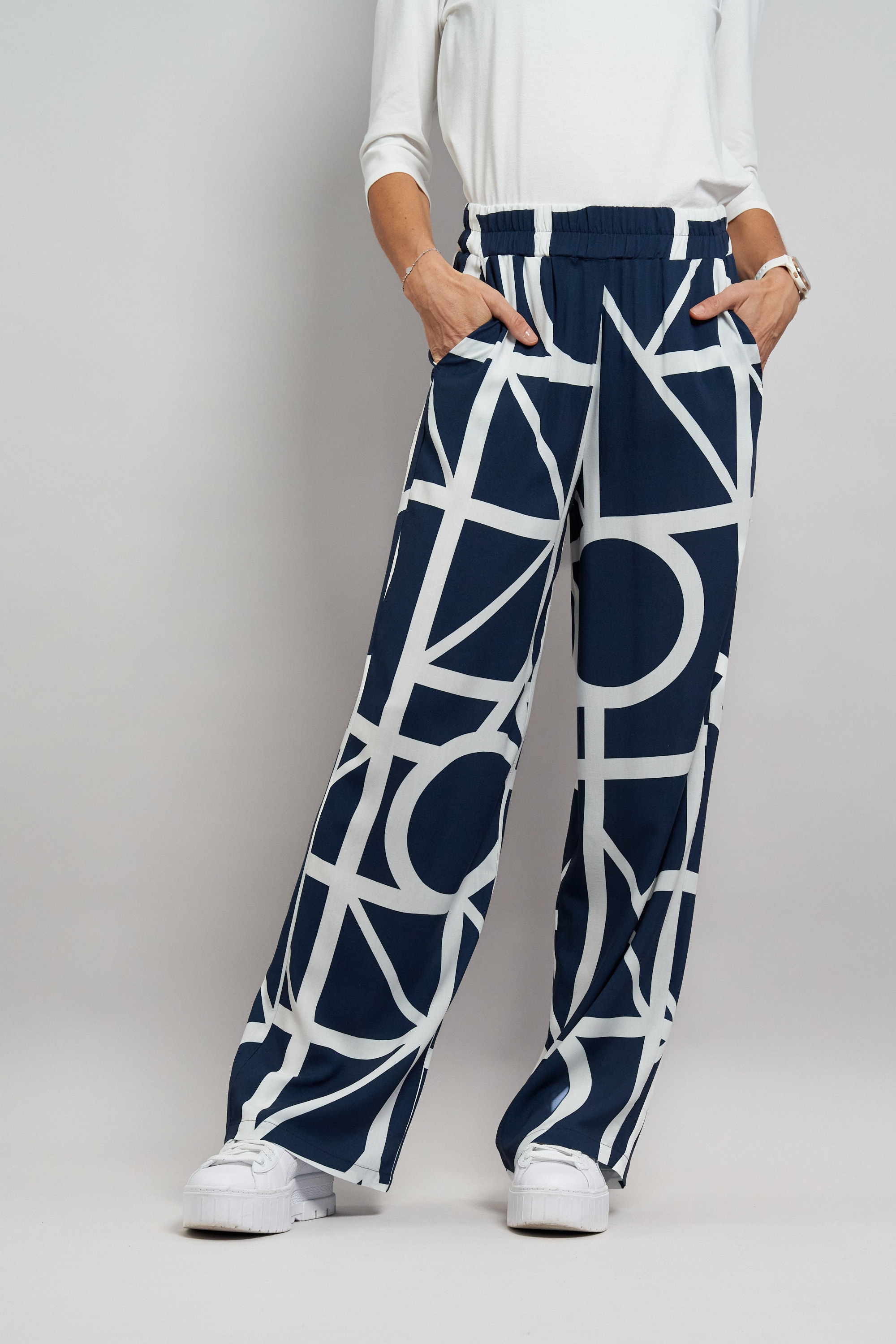 Seidel Moden Pantalon en tissu »Otto exclusiv«  mit grafischem Muster und weitem Schnitt - MADE IN GERMANY