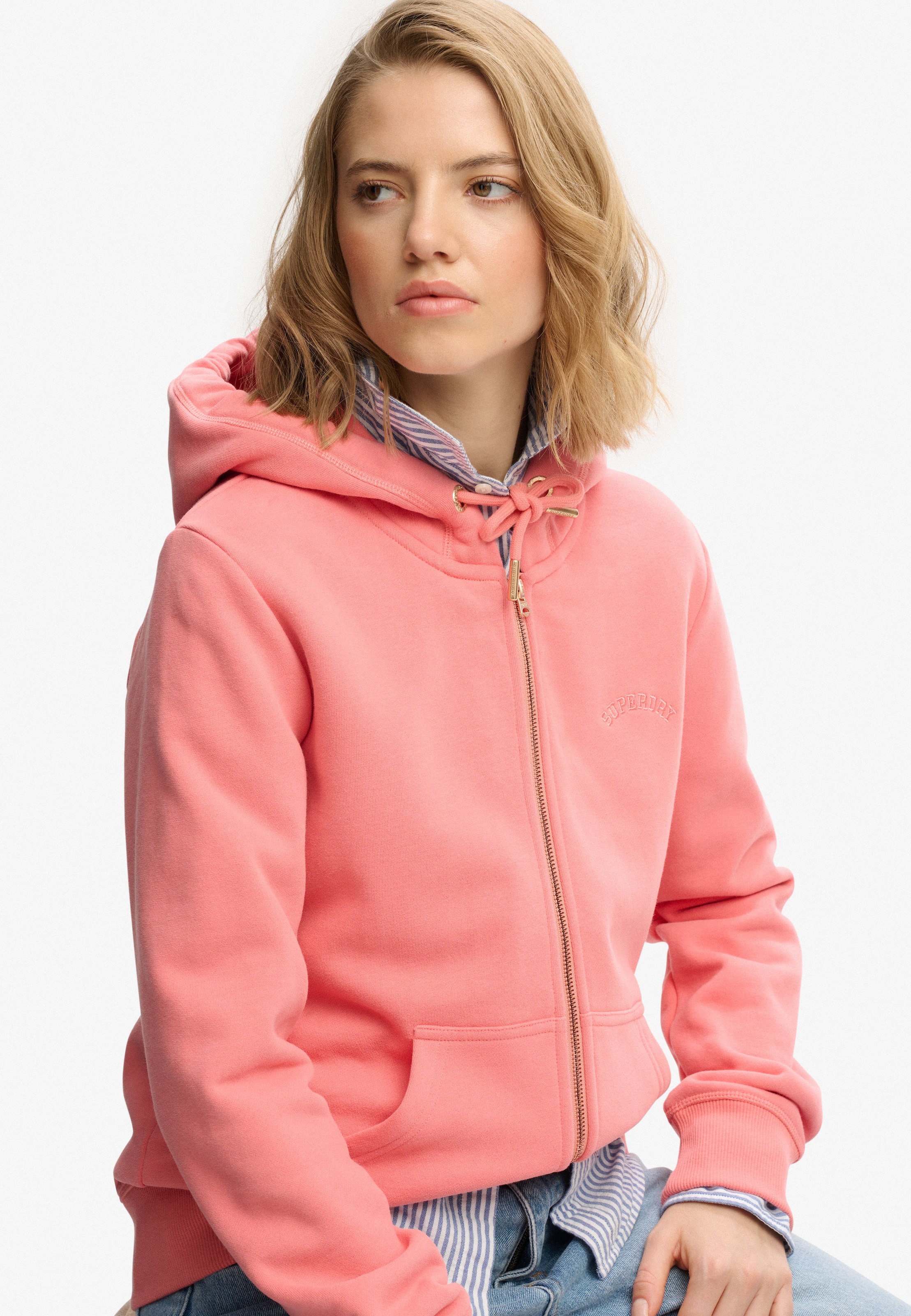 Superdry Kapuzensweatjacke »ESSENTIAL LOGO ZIPHOOD HB«