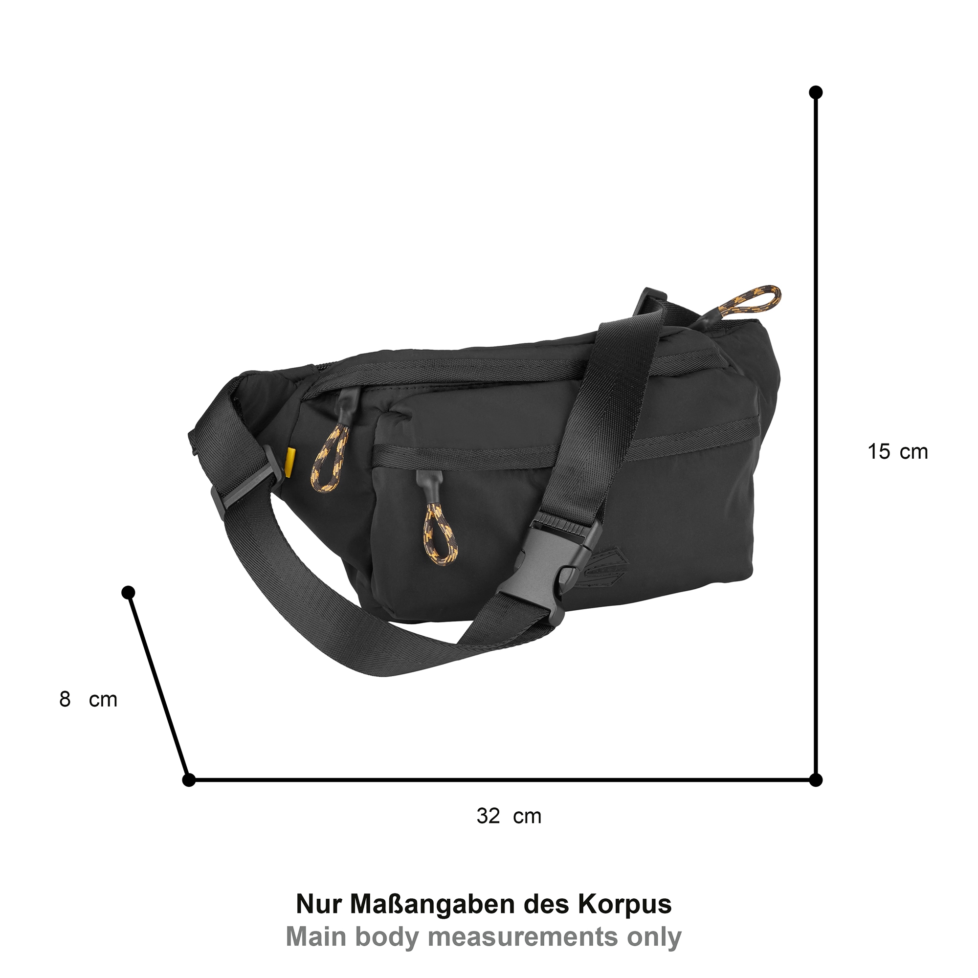 camel active Bauchtasche »Terra« aus recyceltem Nylon und voluminös aufgesetzten Taschen