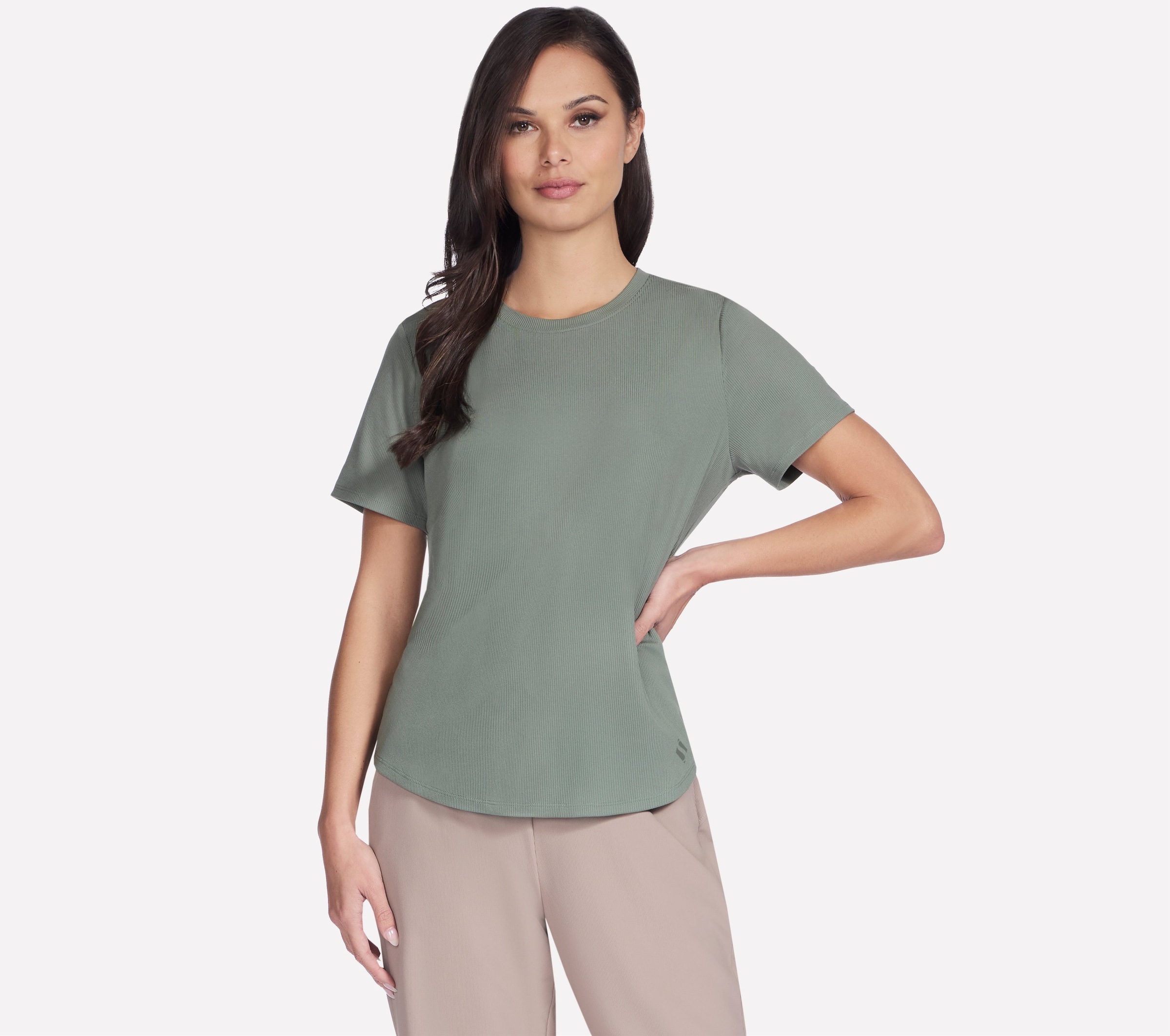 Skechers »GOWALK LUXE RIB TEE« strukturiertes Kurzarm-T-Shirt, mit Rundhalsausschnitt