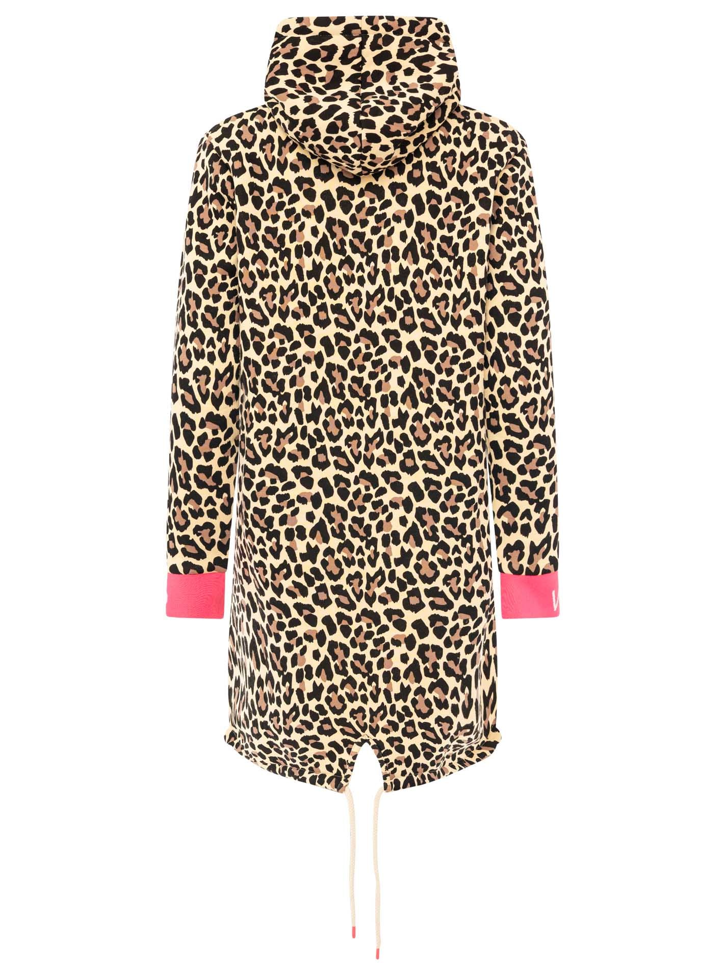 Zwillingsherz Kurzmantel »"WILD WILD"« Leomuster, Kapuze mit Kordel, Bündchen mit WILD Print, Zipper